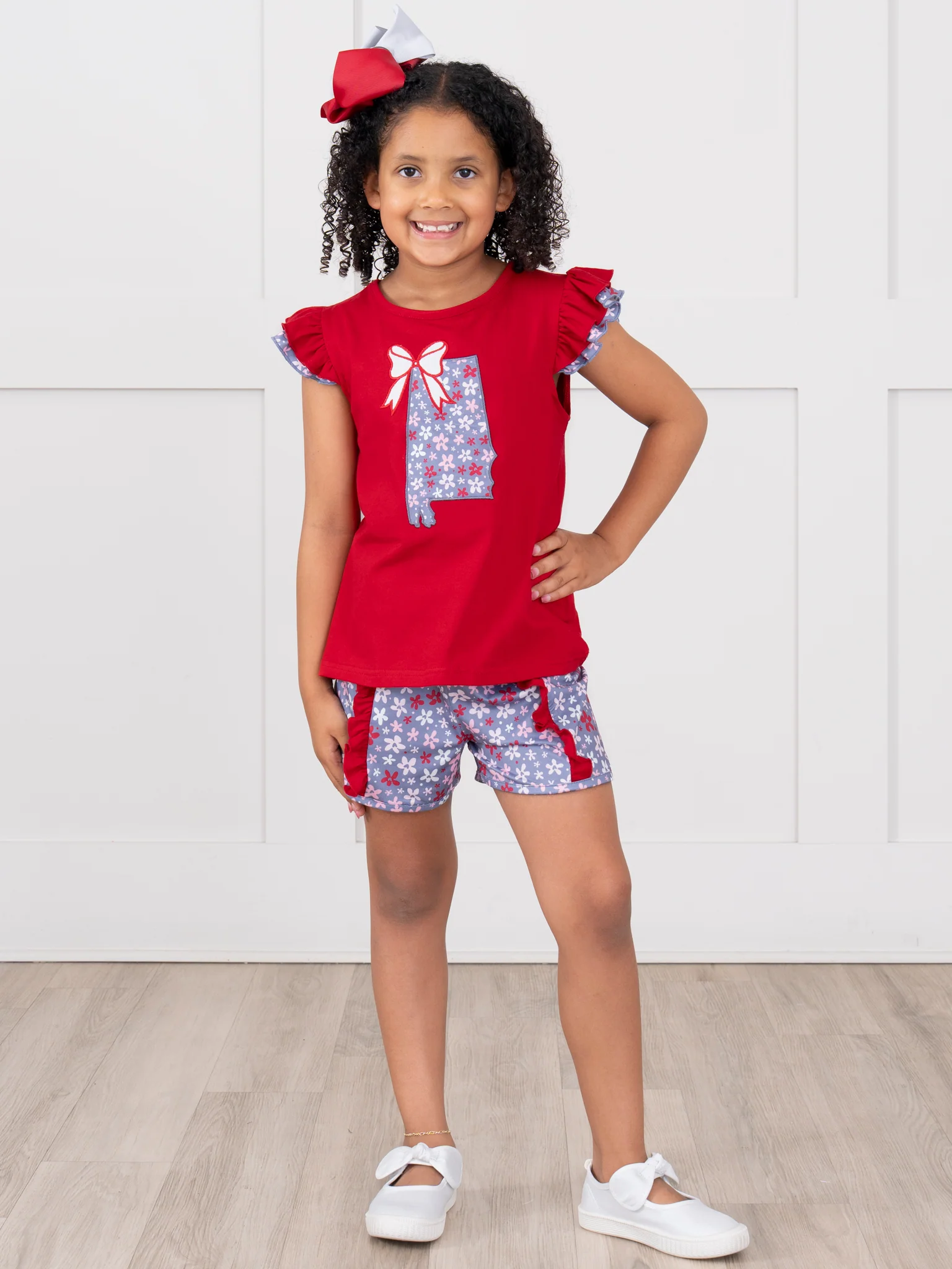 Alabama Embroidered Floral Ruffle Outfit - Image 4