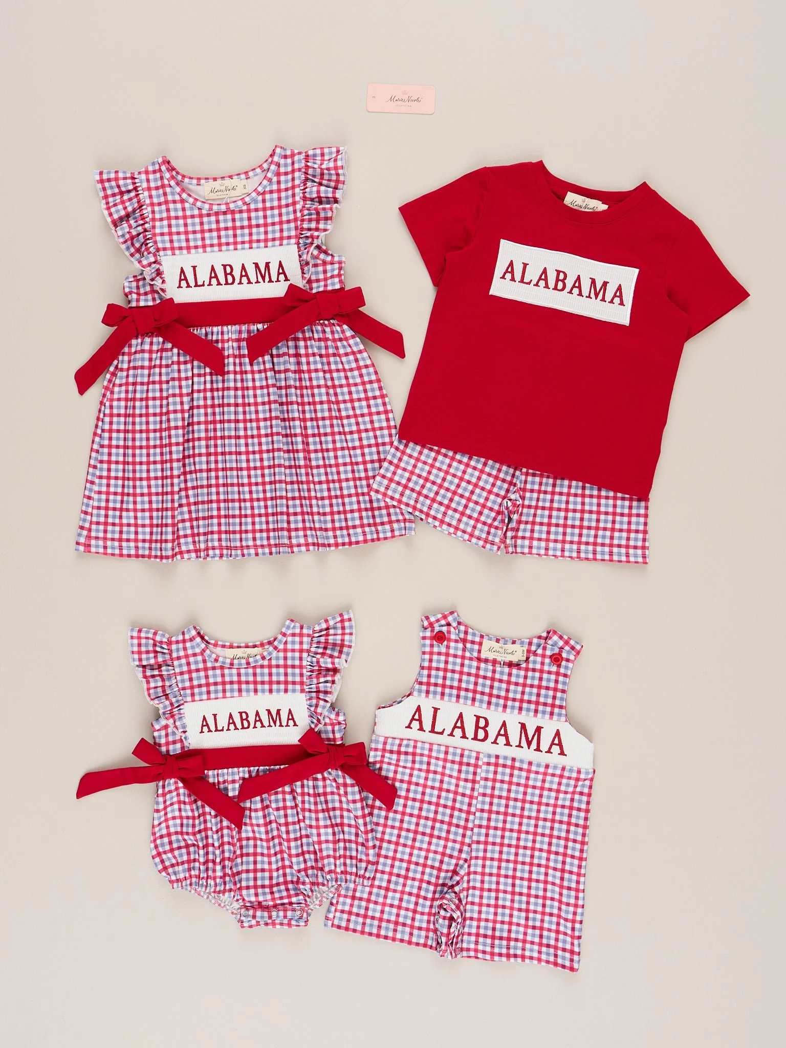 Alabama Smocked Gingham Bubble Romper - Image 2