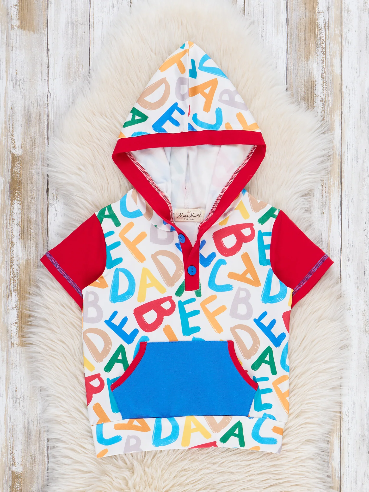 Alphabet Doodles Hooded Shirt - Image 2