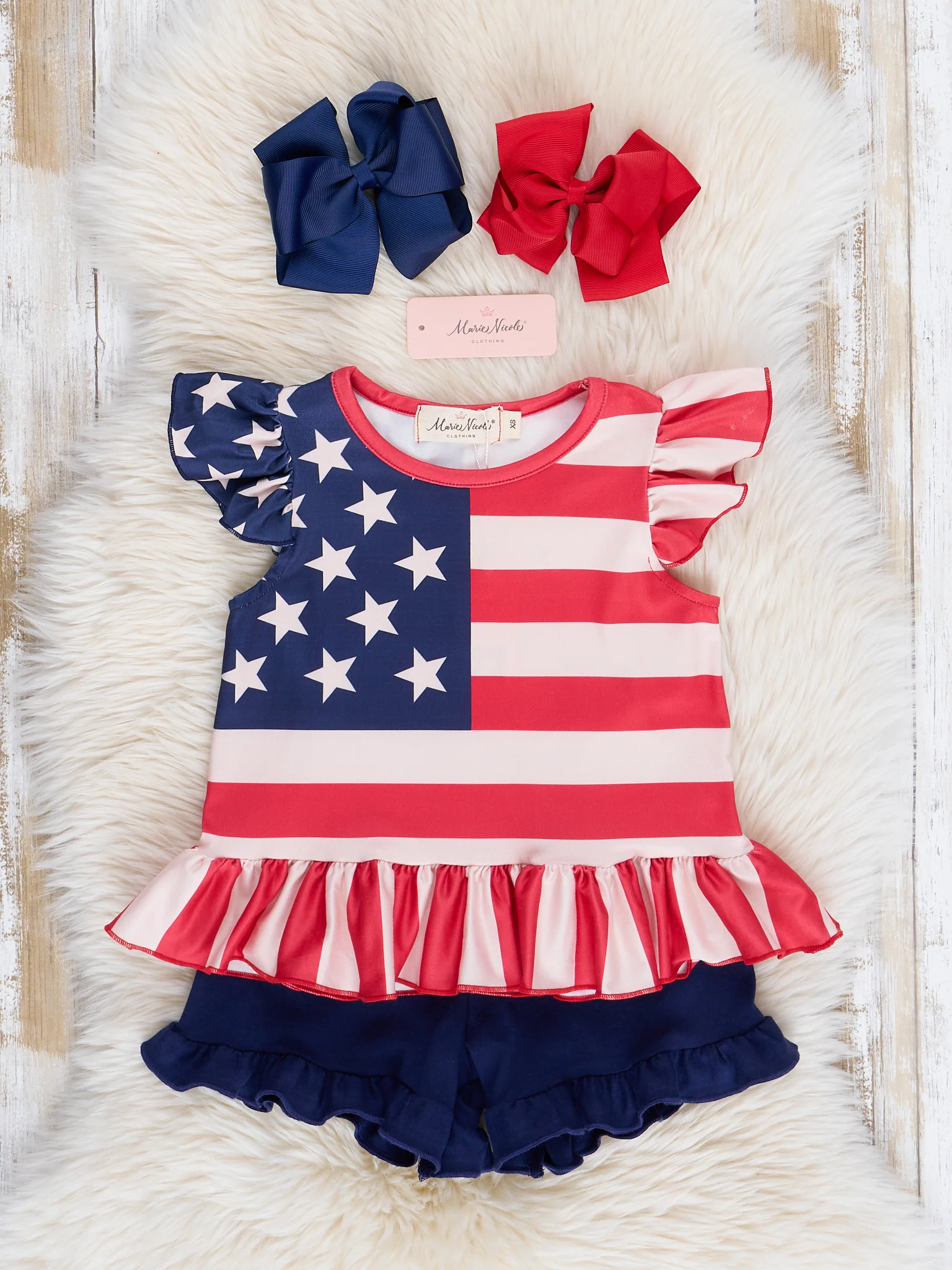 American Flag Ruffle Outfit - Image 2