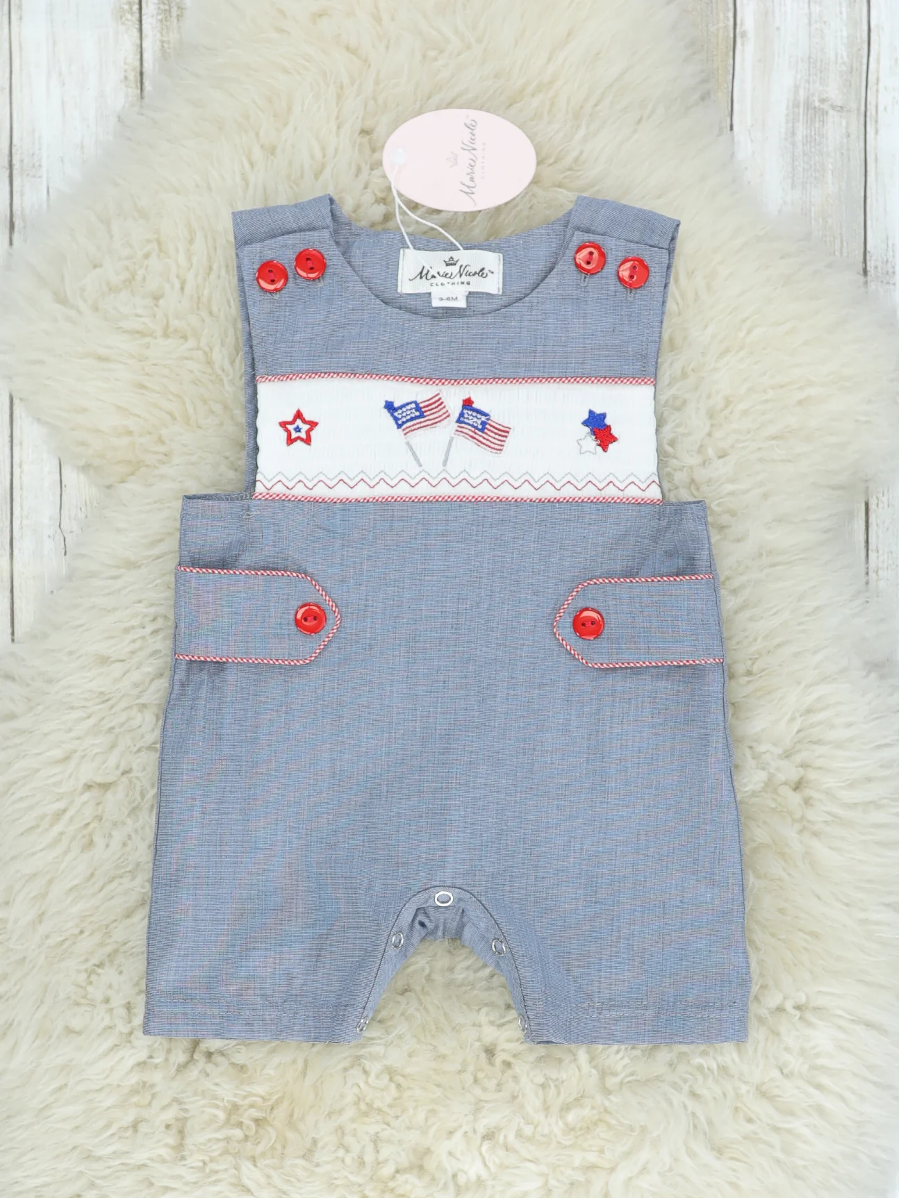 American Flag Smocked Johnny