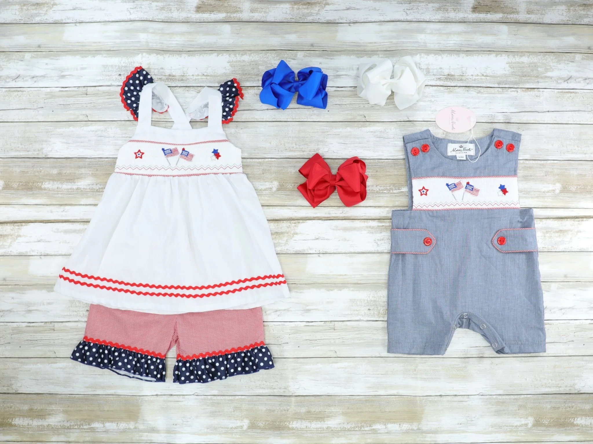 American Flag Smocked Johnny - Image 2