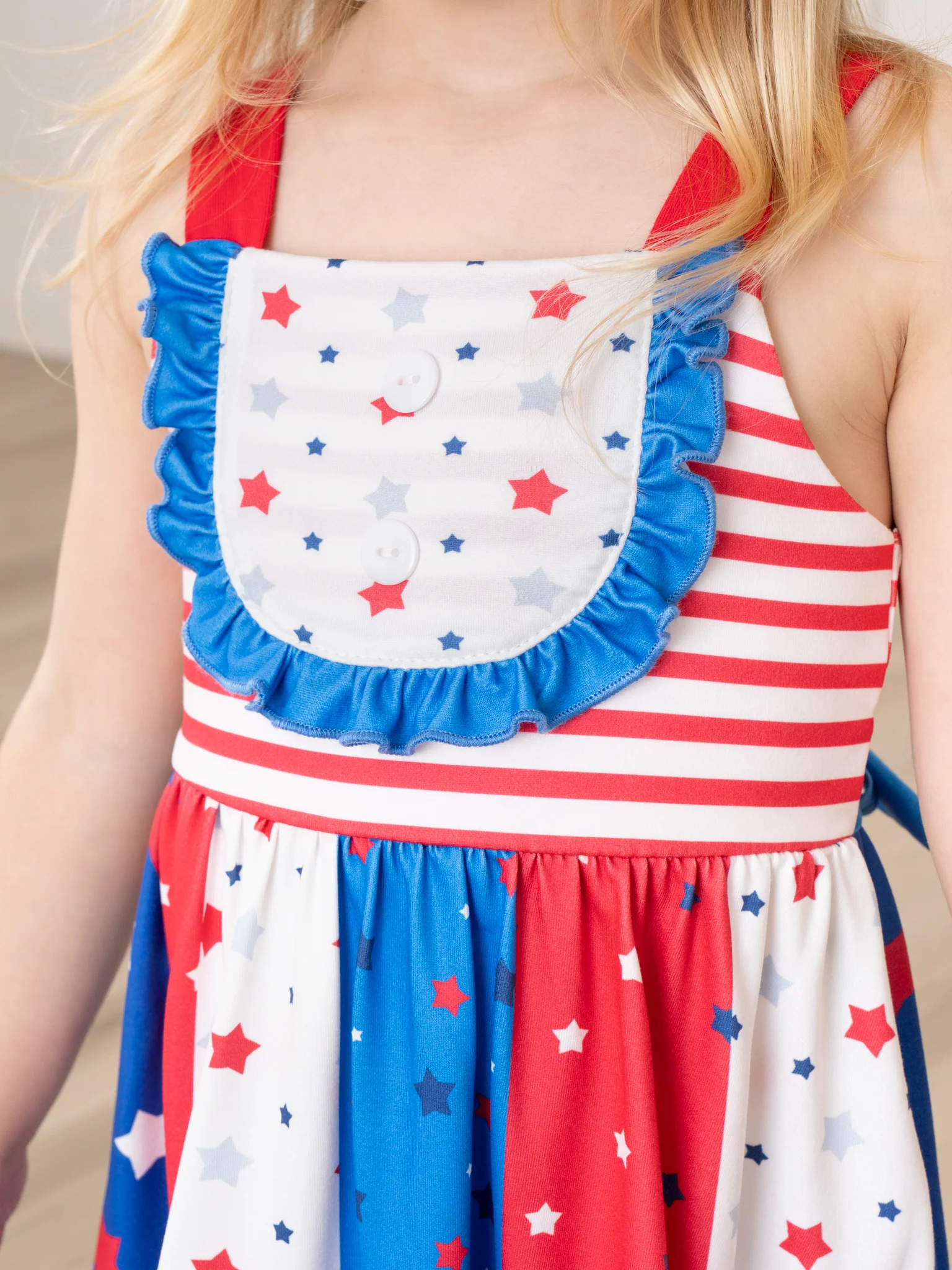 American Flag Striped Ruffle Dress - Image 6