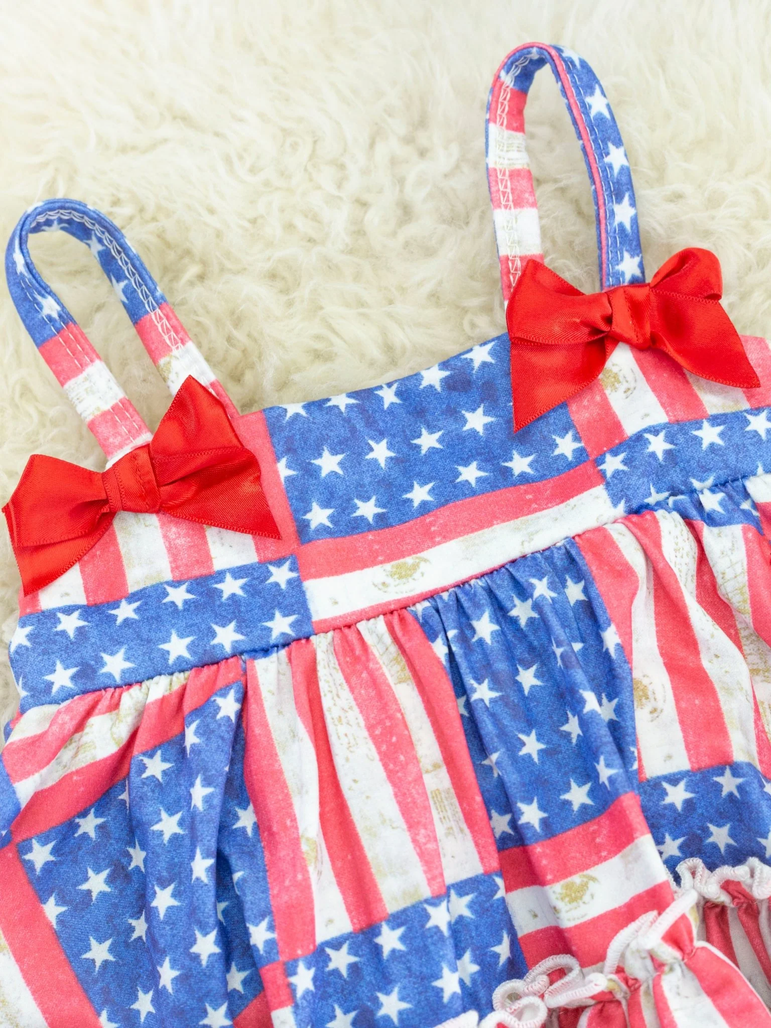 American Flag Swing Top & Ruffle Bloomers Outfit - Image 6