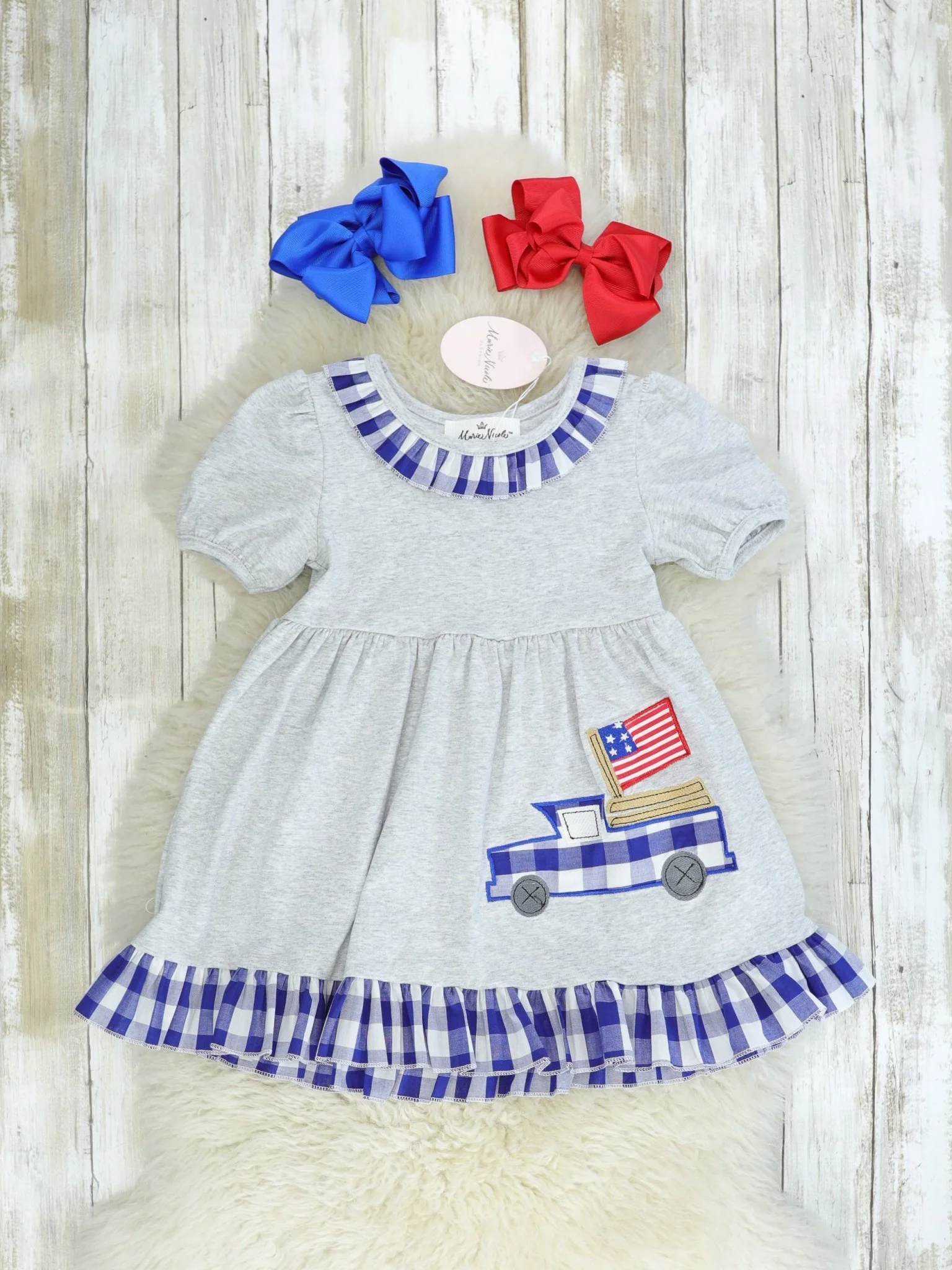 American Flag Truck Ruffle Dress
