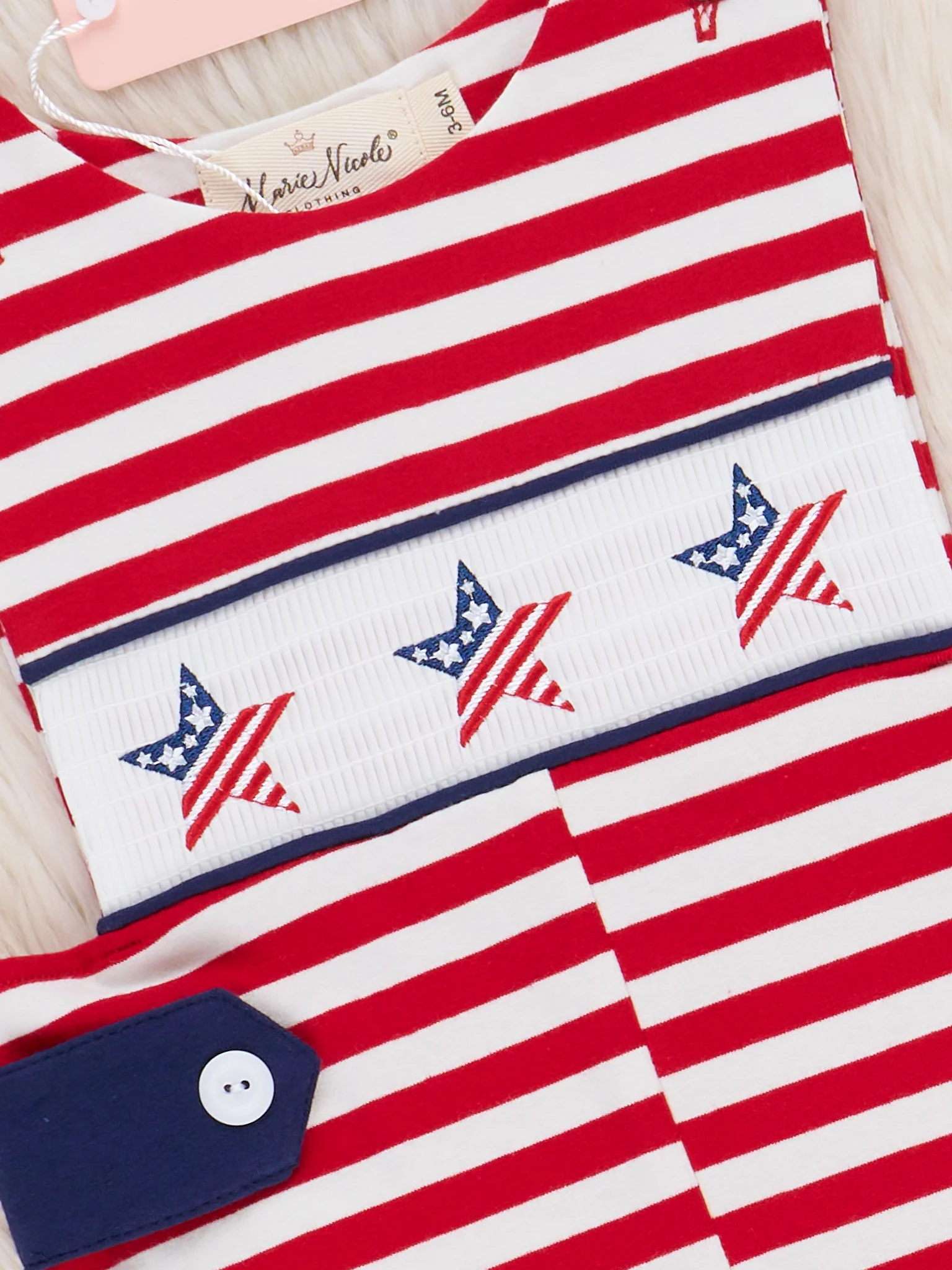 American Stars Smocked Cotton Johnny - Image 2