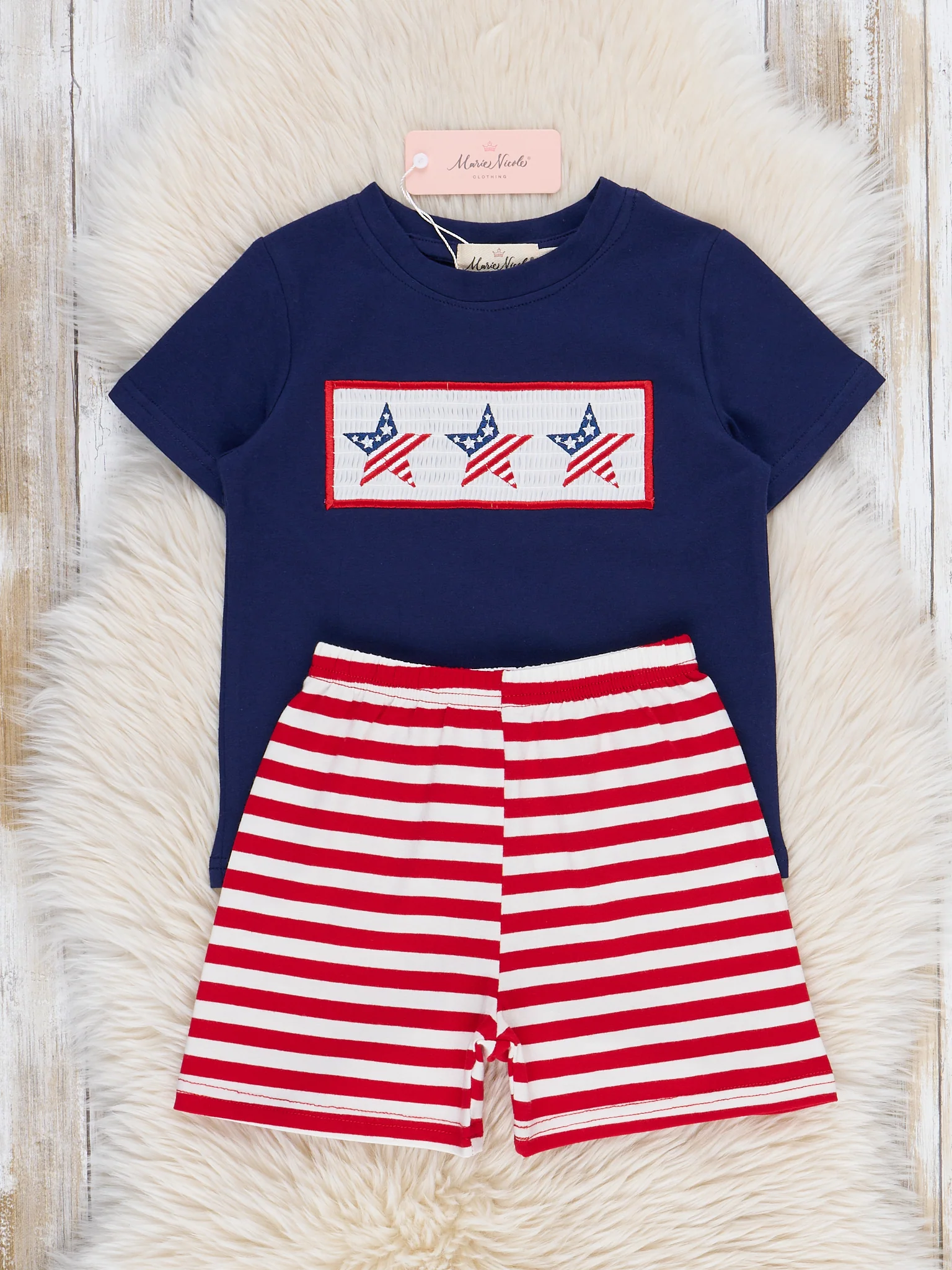 American Stars Smocked Cotton Outfit - Image 2
