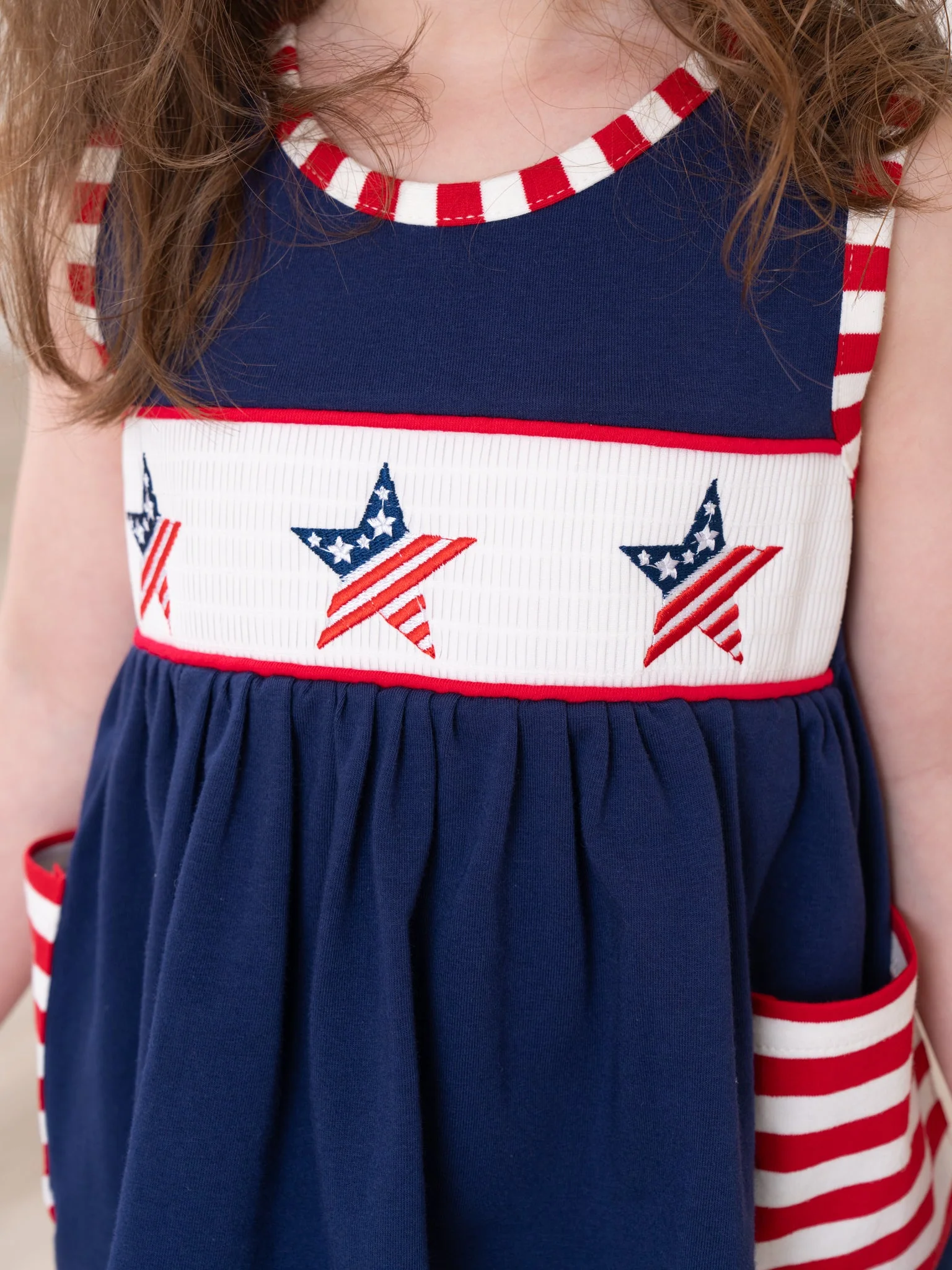 American Stars Smocked Cotton Ruffle Outfit - Image 6