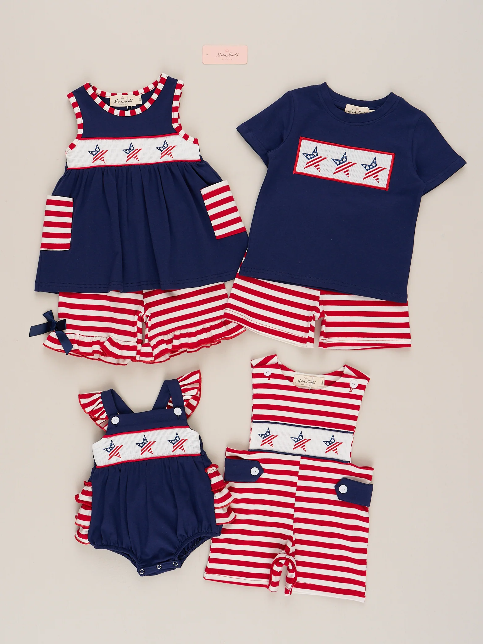 American Stars Smocked Cotton Ruffle Outfit - Image 8