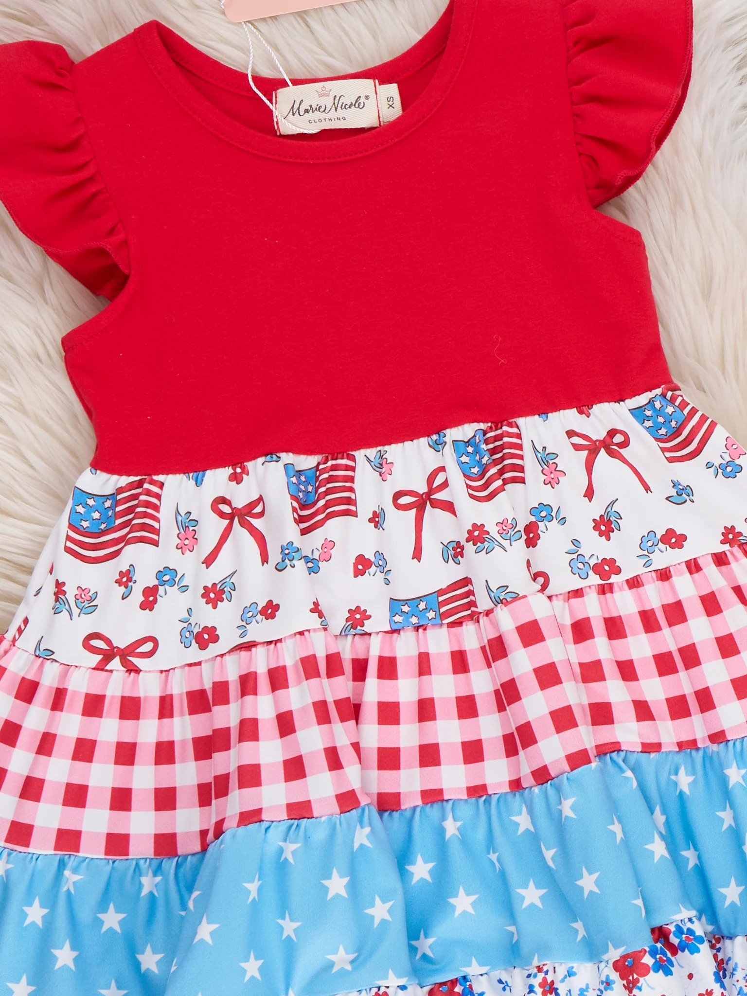 Americana Gingham Flag Dress - Image 2