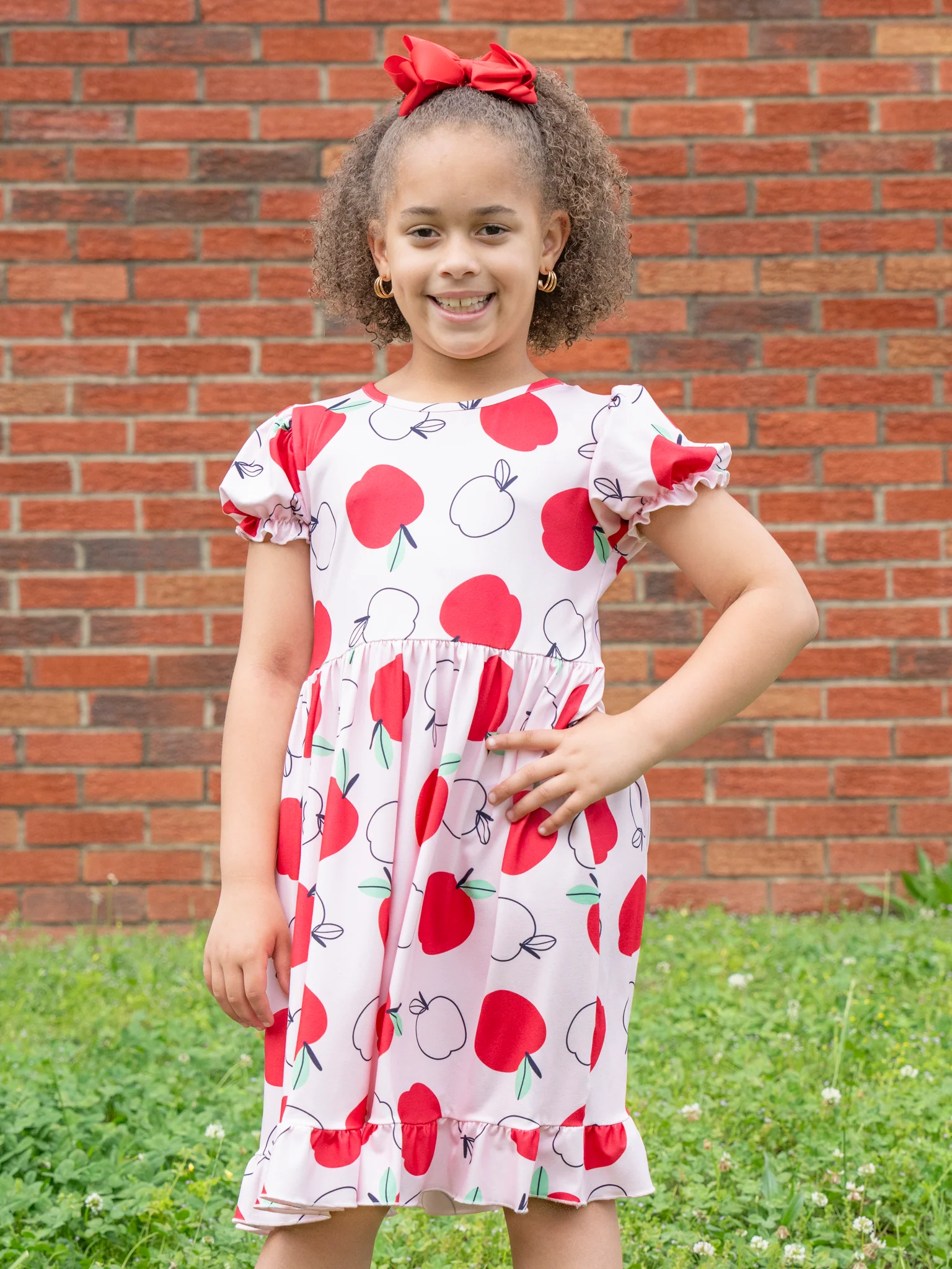 Apples to Apples Ruffle Hem Dress - Image 3