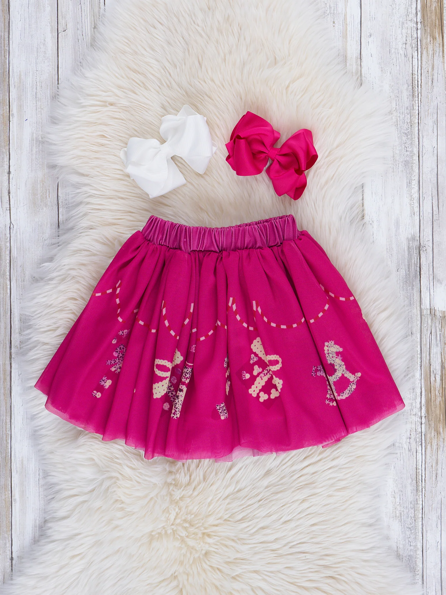 Aqua & Magenta Snowman Outfit w/ Skirt - Image 4