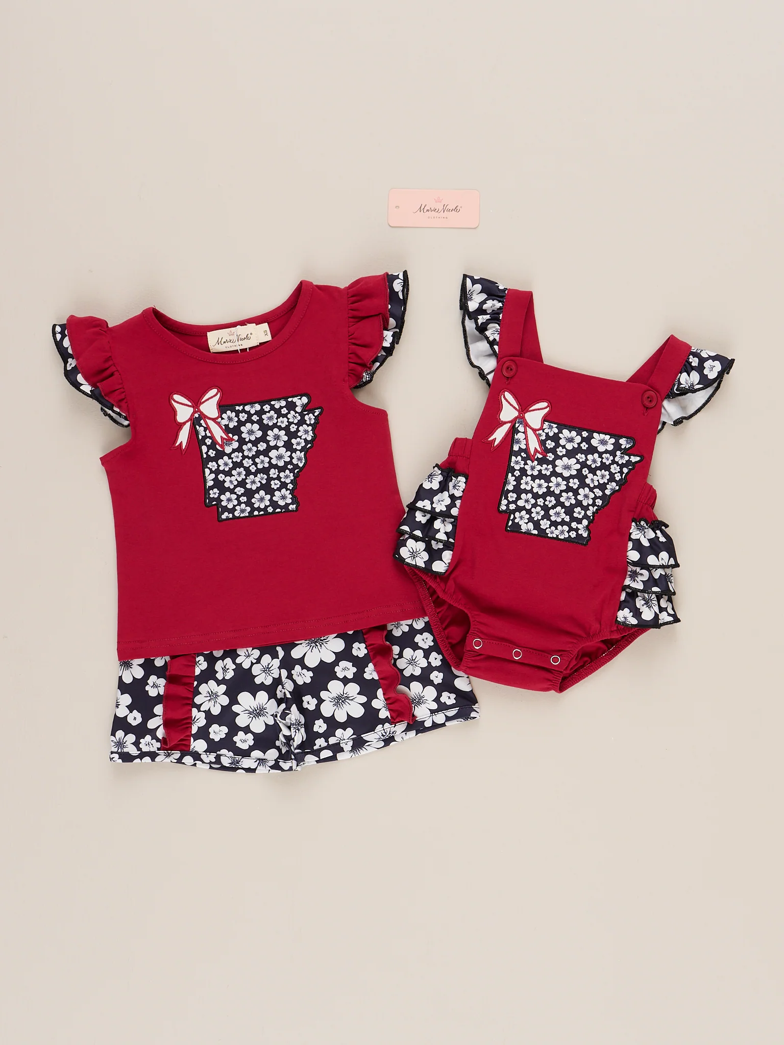 Arkansas Embroidered Floral Ruffle Outfit - Image 4