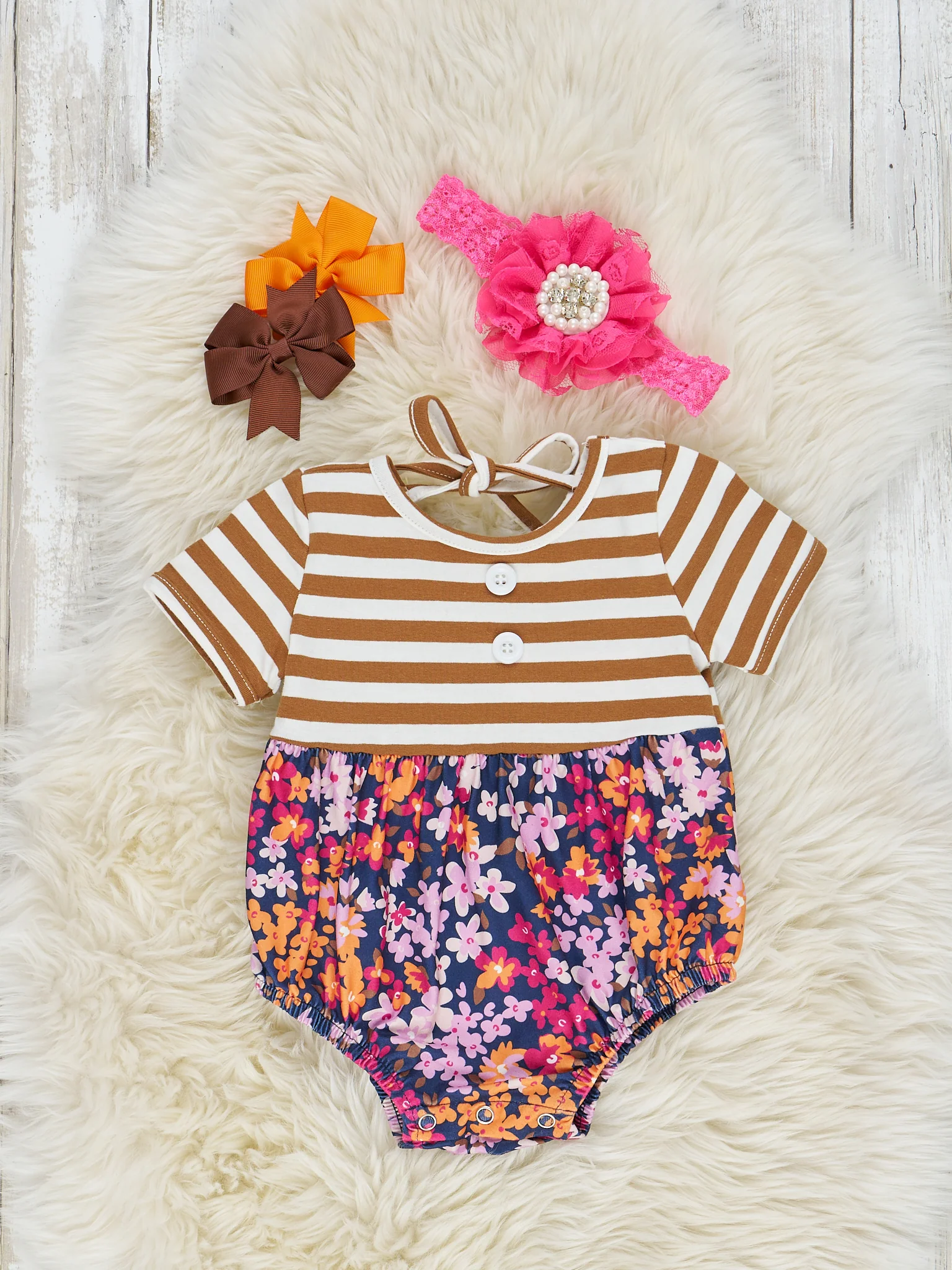 Autumn Ditsy Floral Romper
