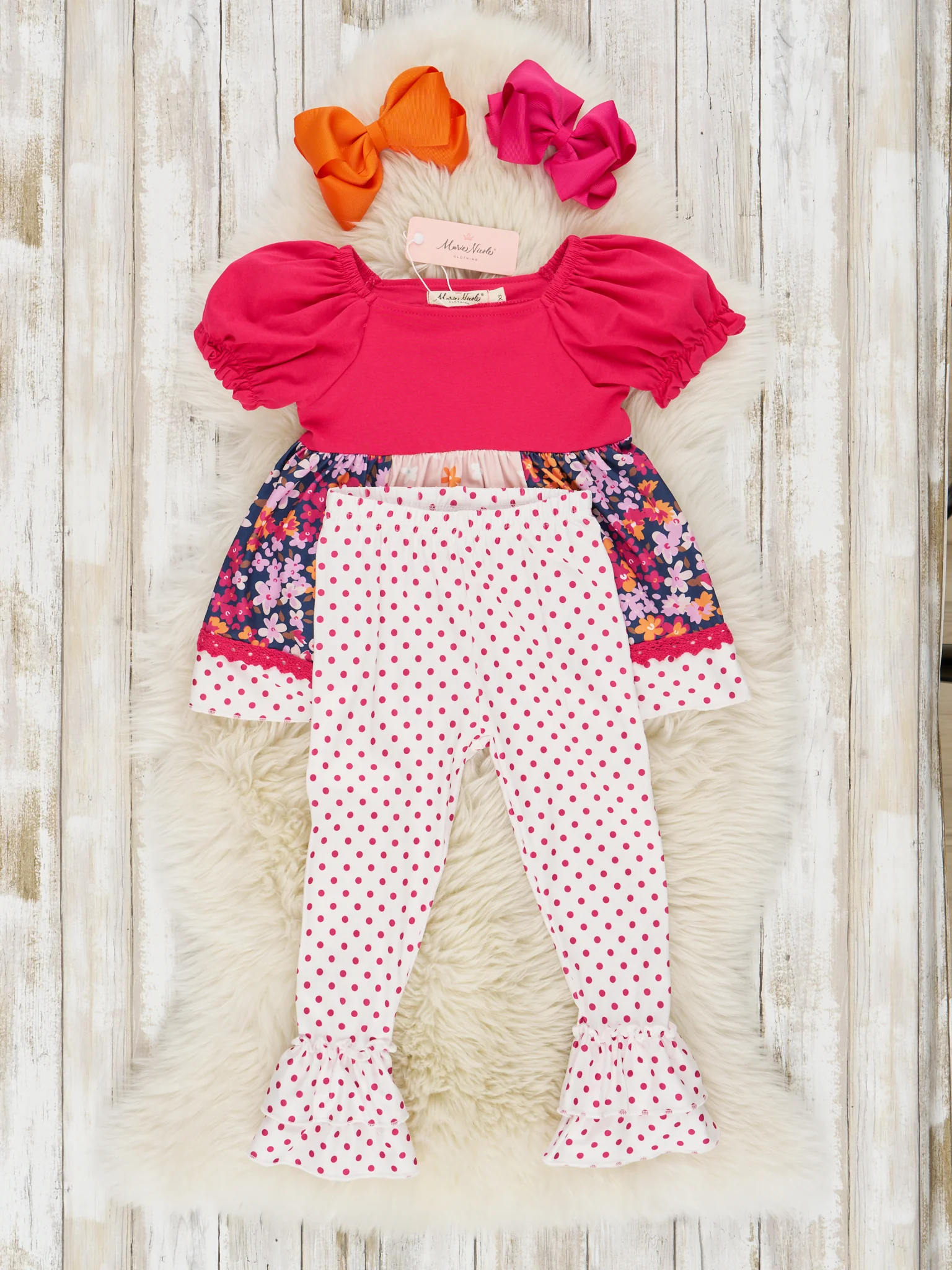 Autumn Ditsy Floral Ruffle Outfit - Image 2