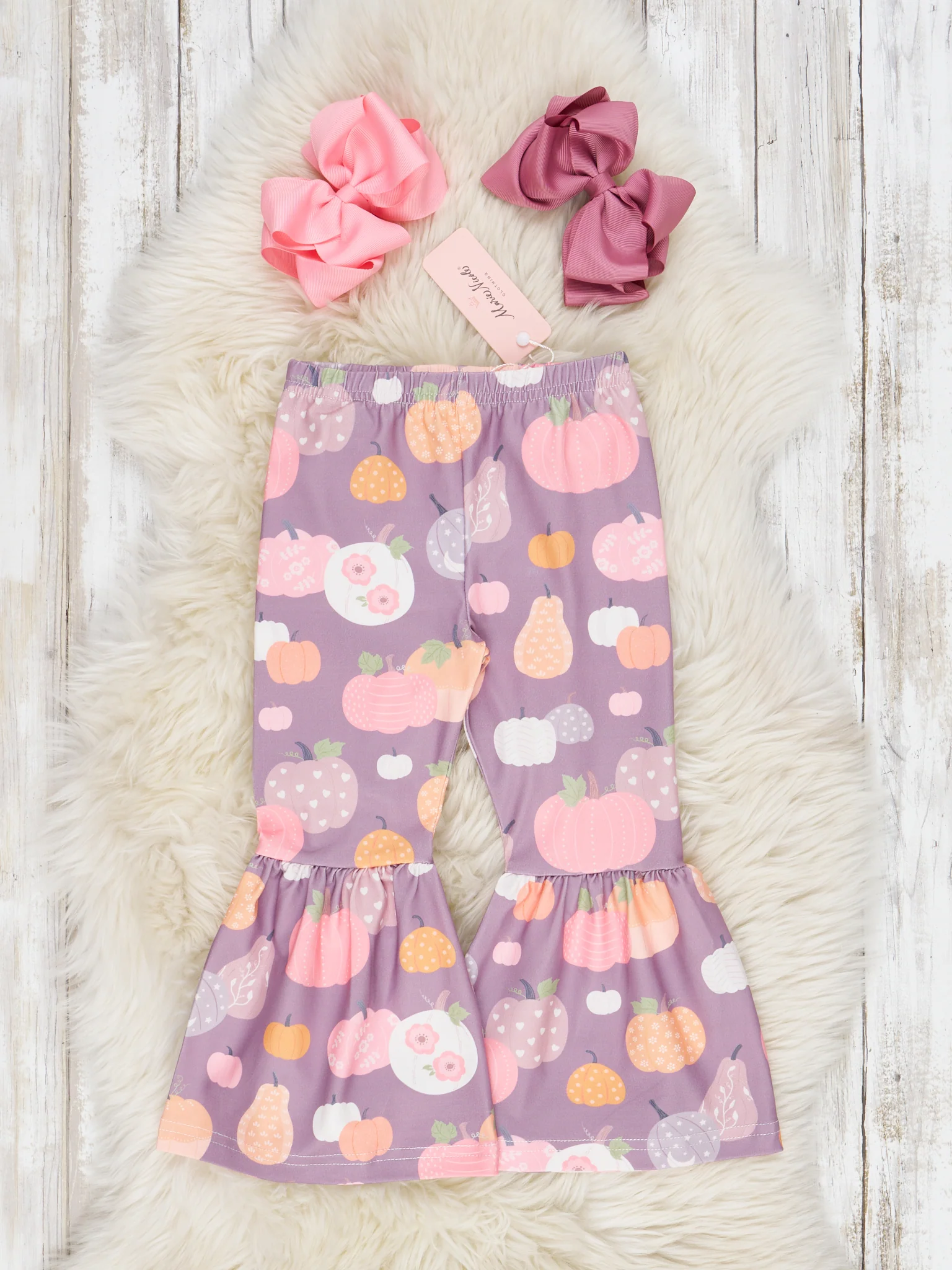 Autumn Florals Bell Bottom Pants - Image 3