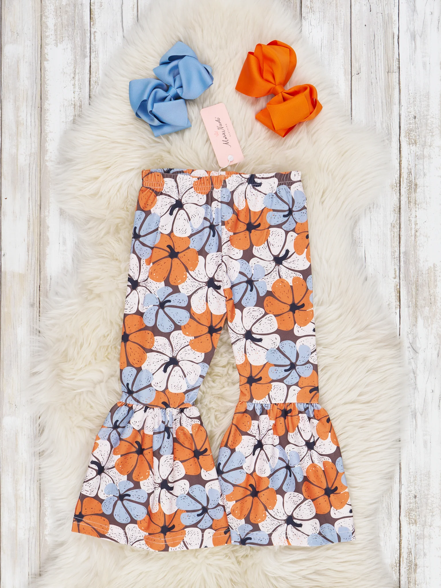 Autumn Florals Bell Bottom Pants - Image 6