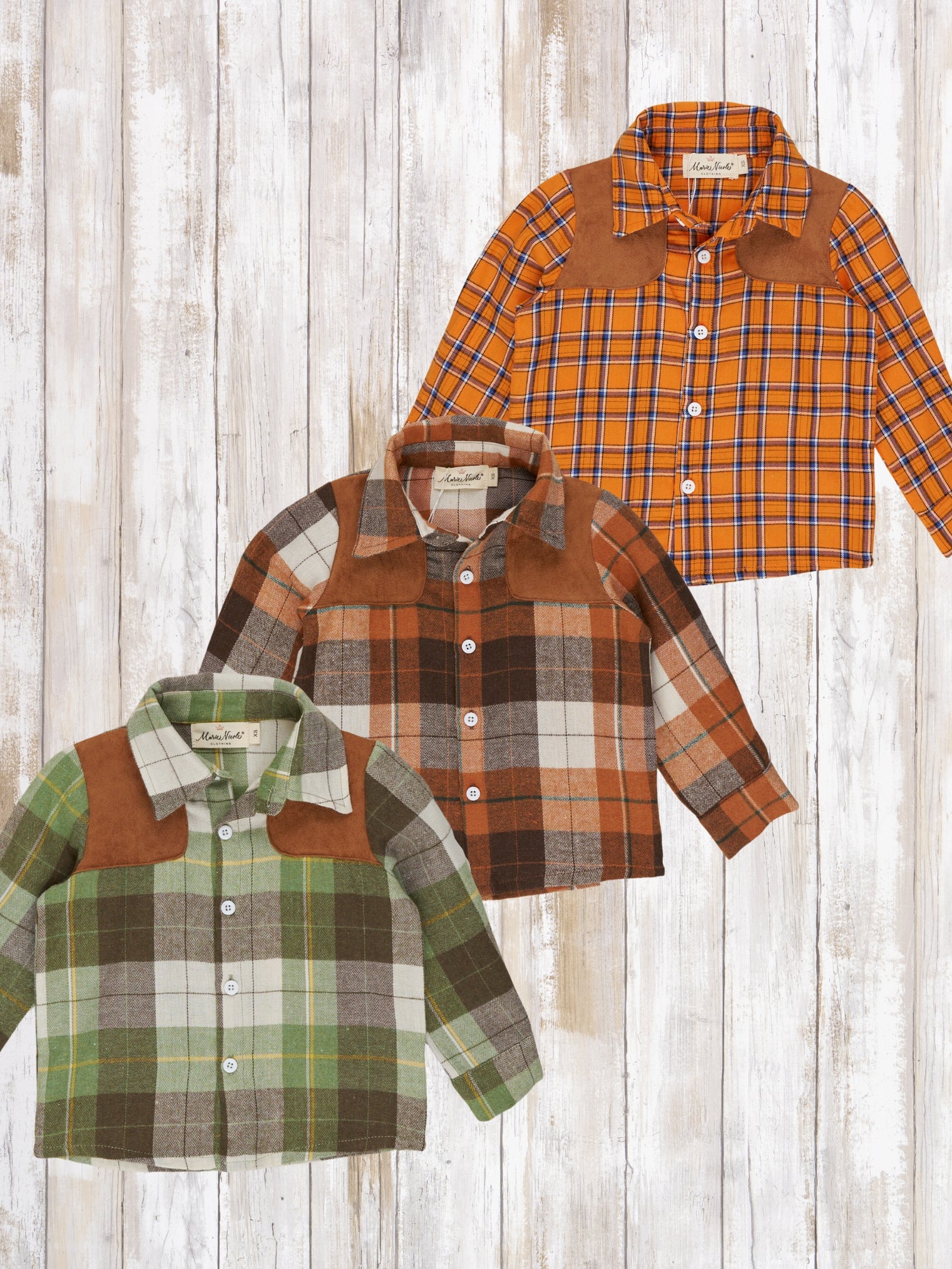 Autumn Patches Plaid Button Up Shirt - Image 5