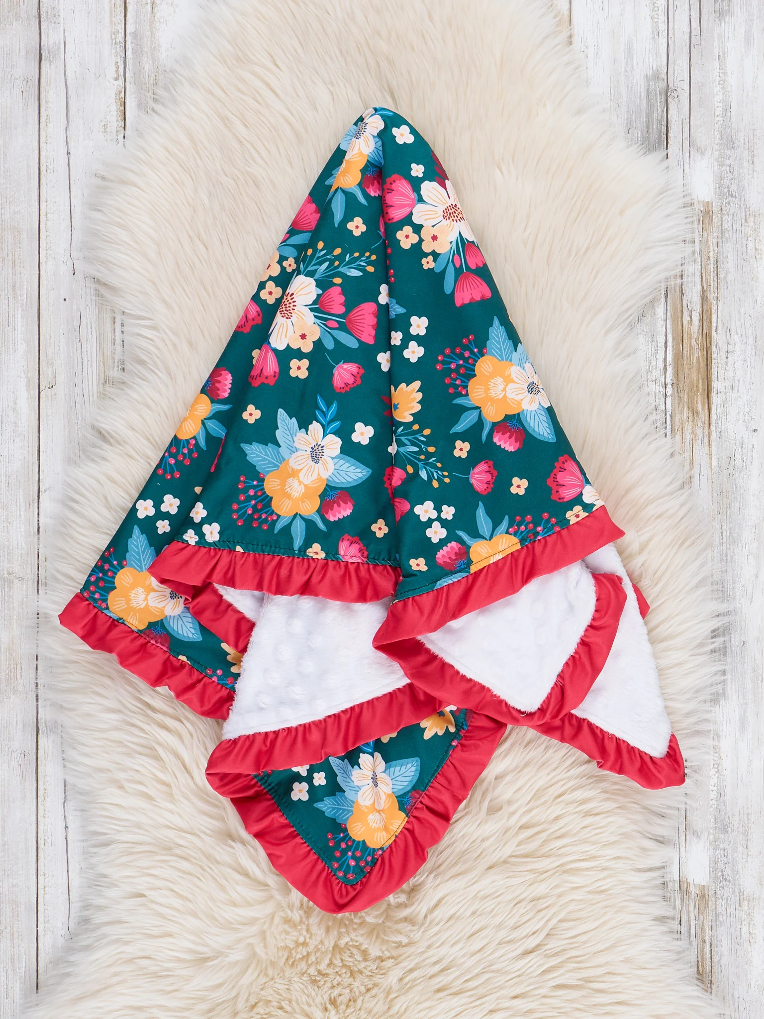Autumn Rose Minky Blanket