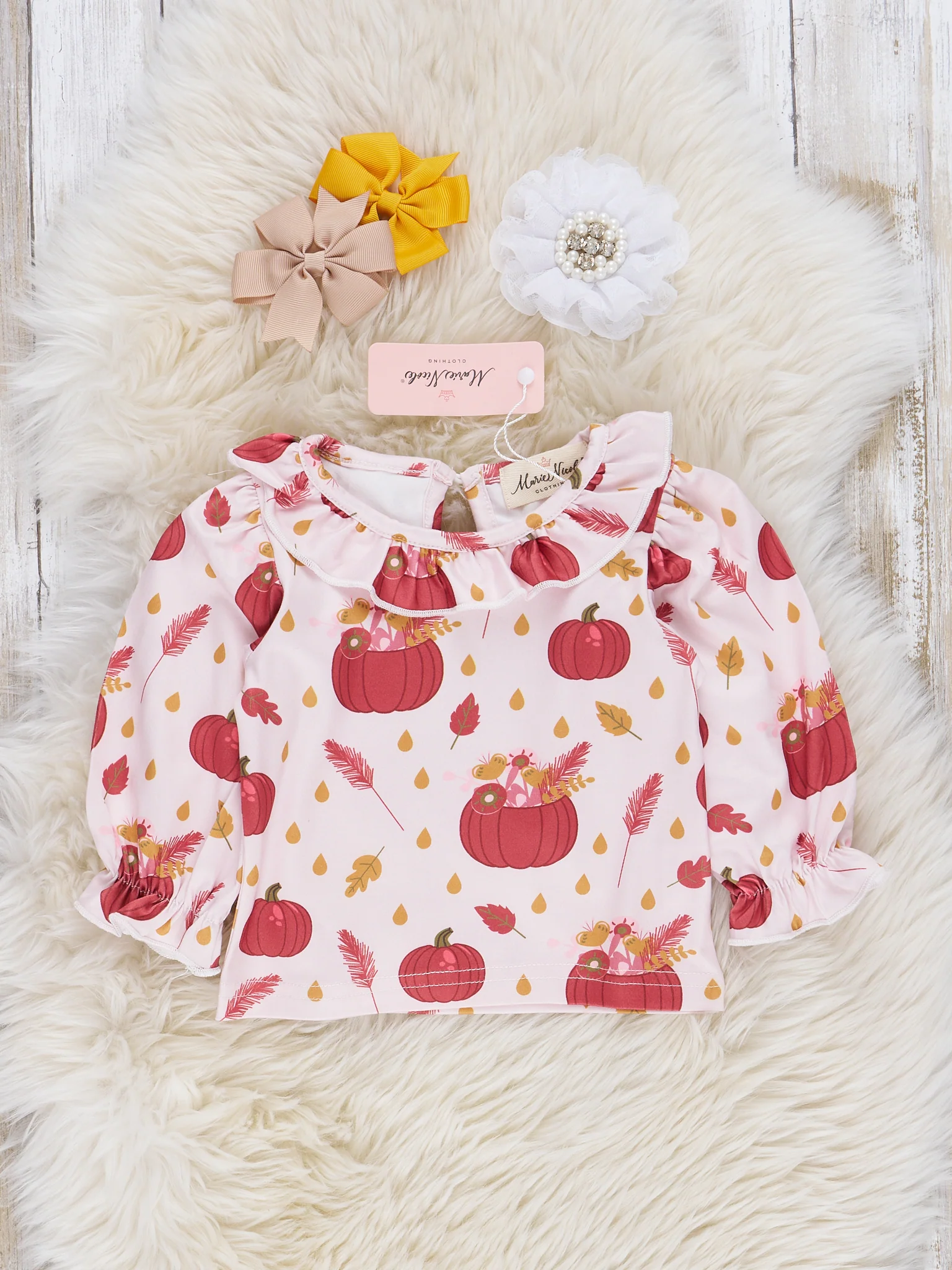 Autumn Ruffle Overall Set - Image 5