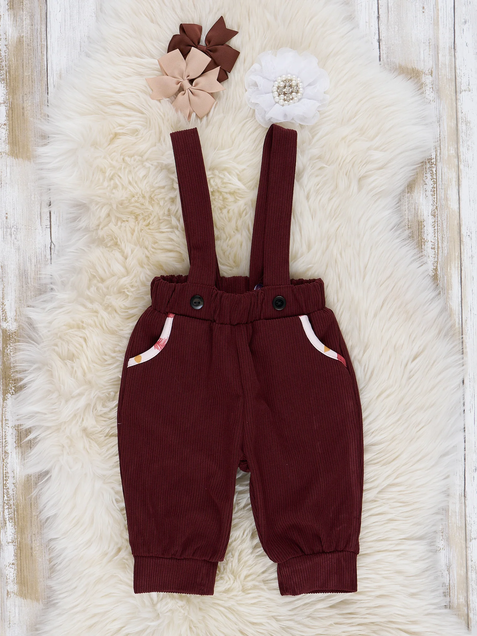 Autumn Ruffle Overall Set - Image 6
