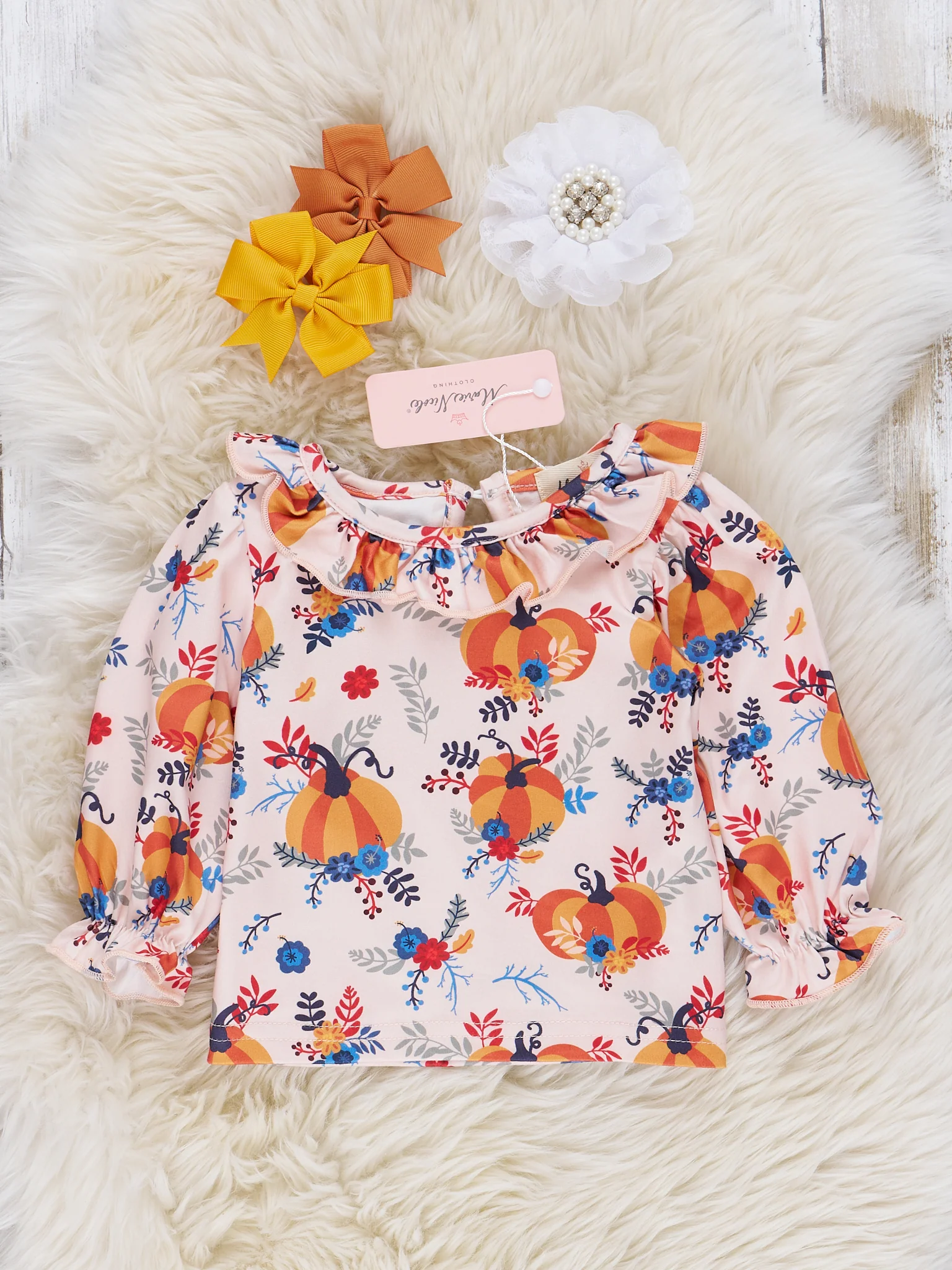 Autumn Ruffle Overall Set - Image 7