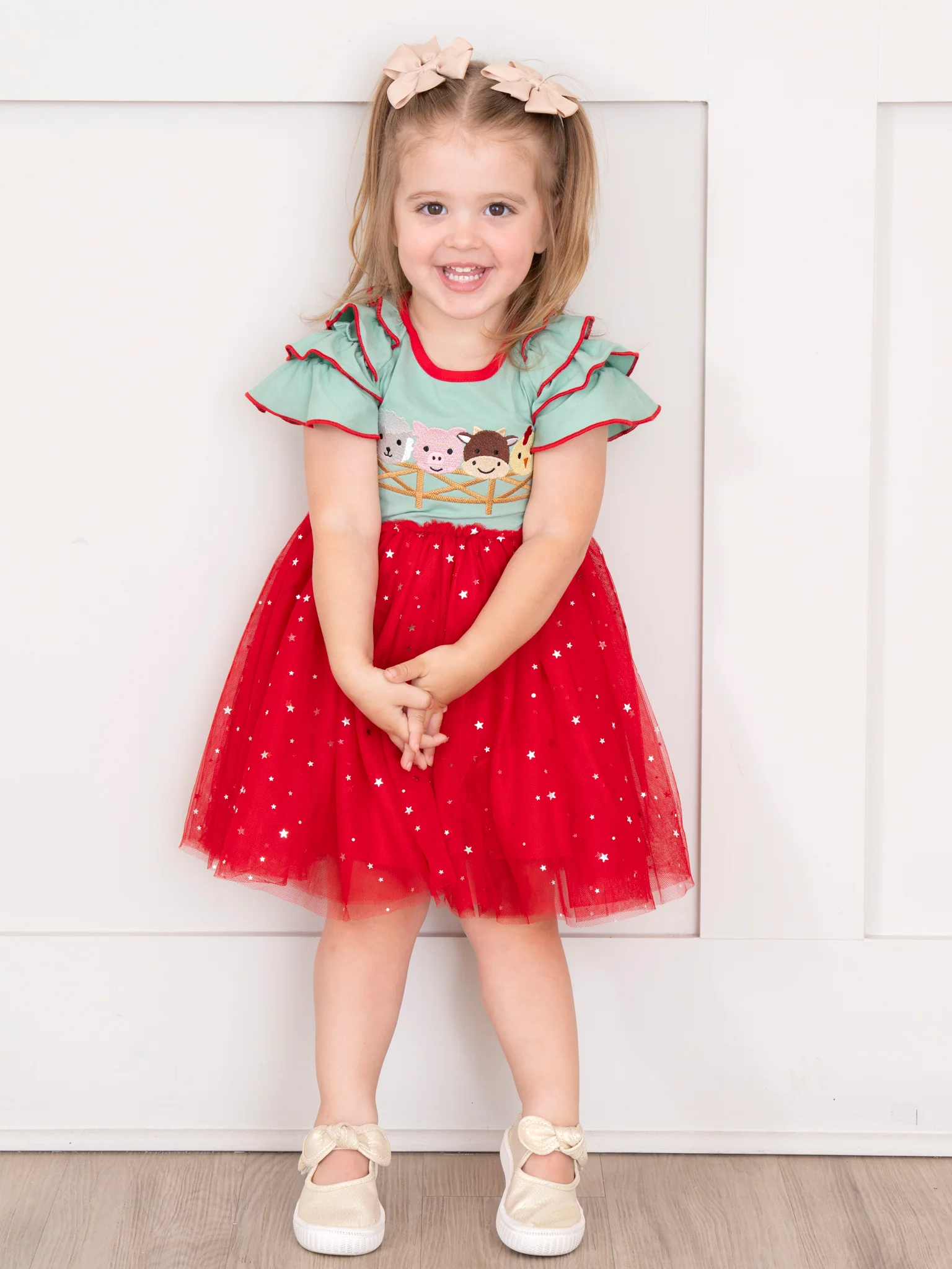 Baby Farm Friends Tulle Ruffle Dress - Image 3
