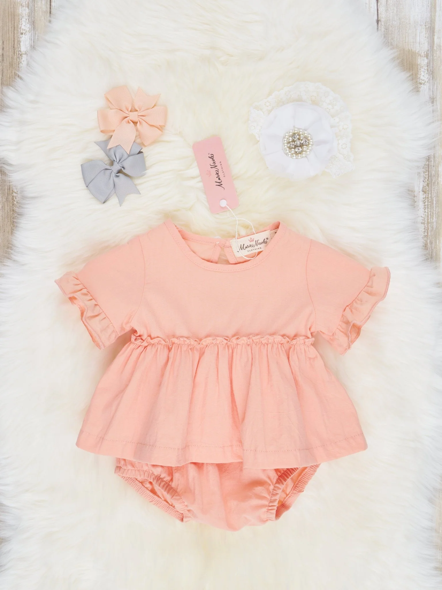 Peach Top & Bloomers Outfit