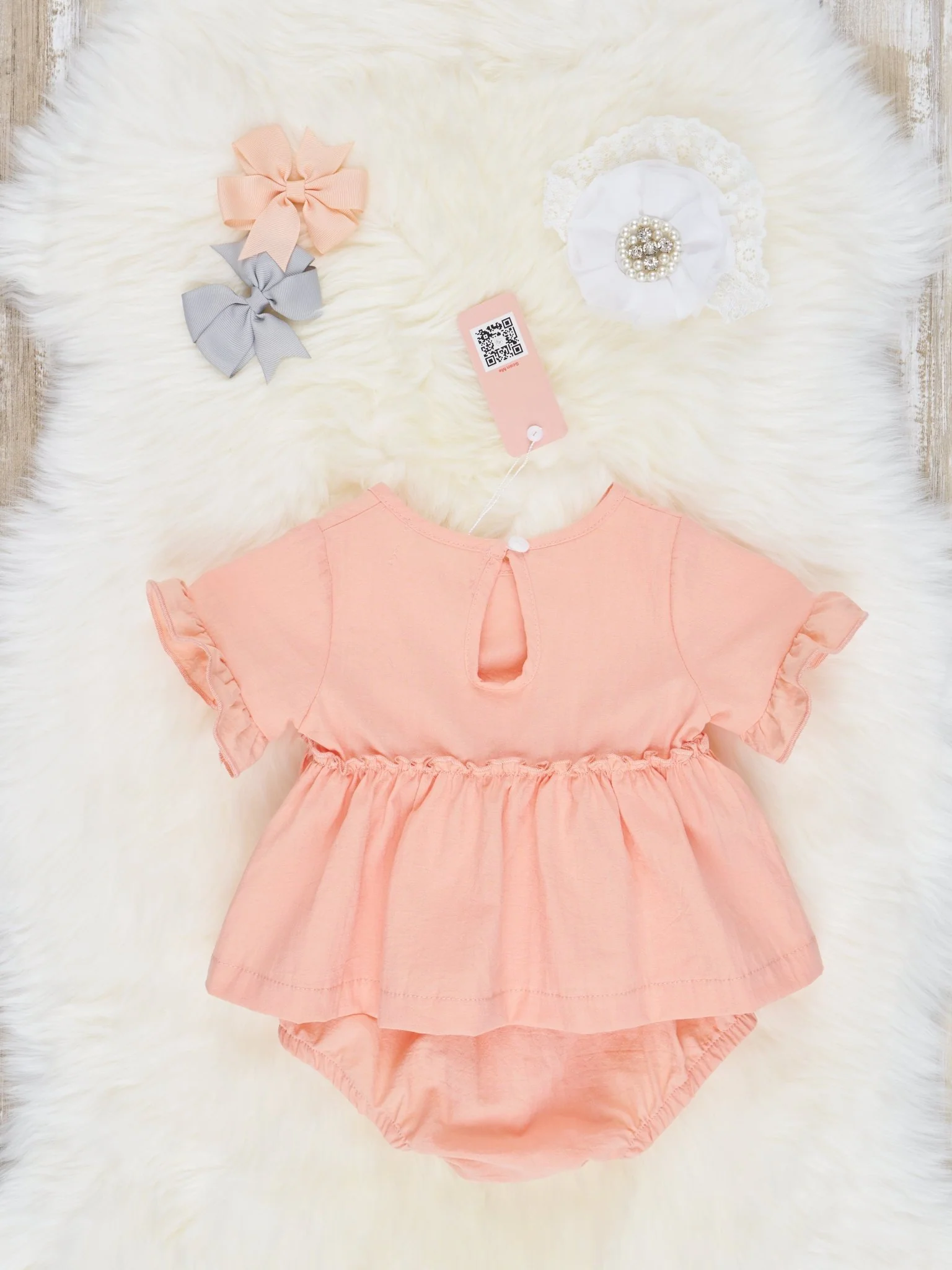 Peach Top & Bloomers Outfit - Image 3