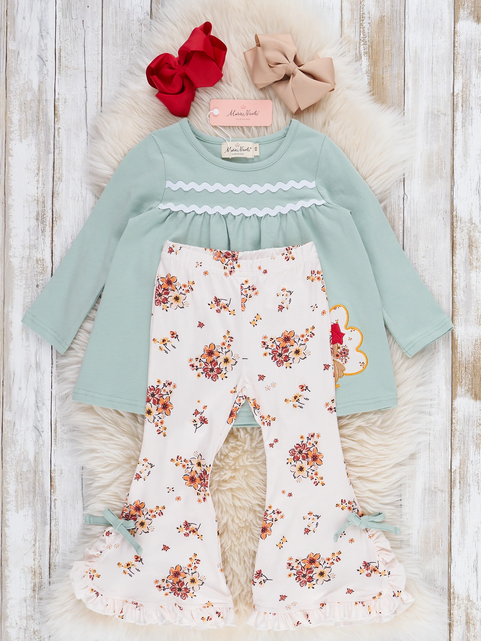 Baby Turkey Embroidered Outfit - Image 3