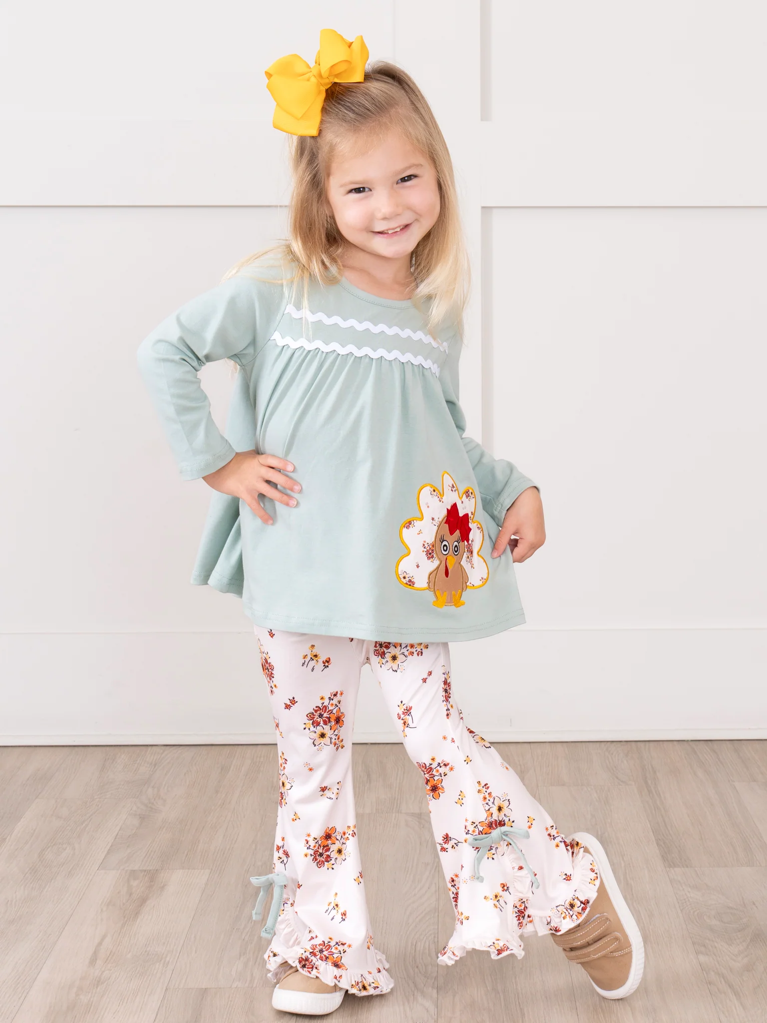 Baby Turkey Embroidered Outfit - Image 5