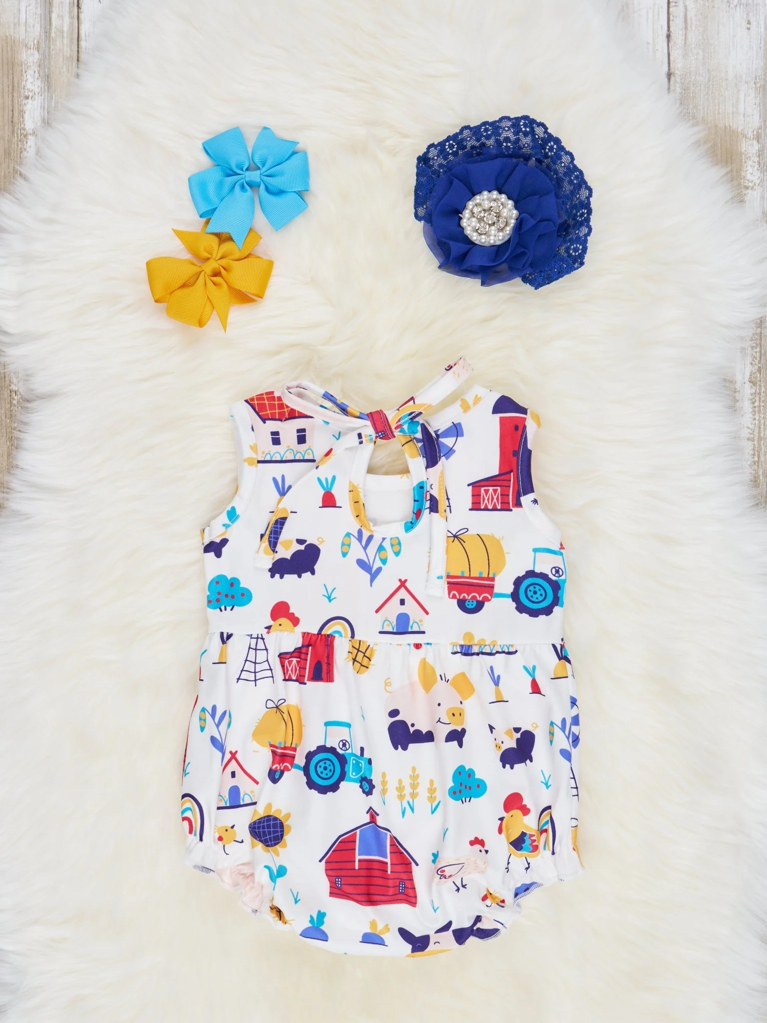 Barn Buddies Ruffle Bubble Romper - Image 2