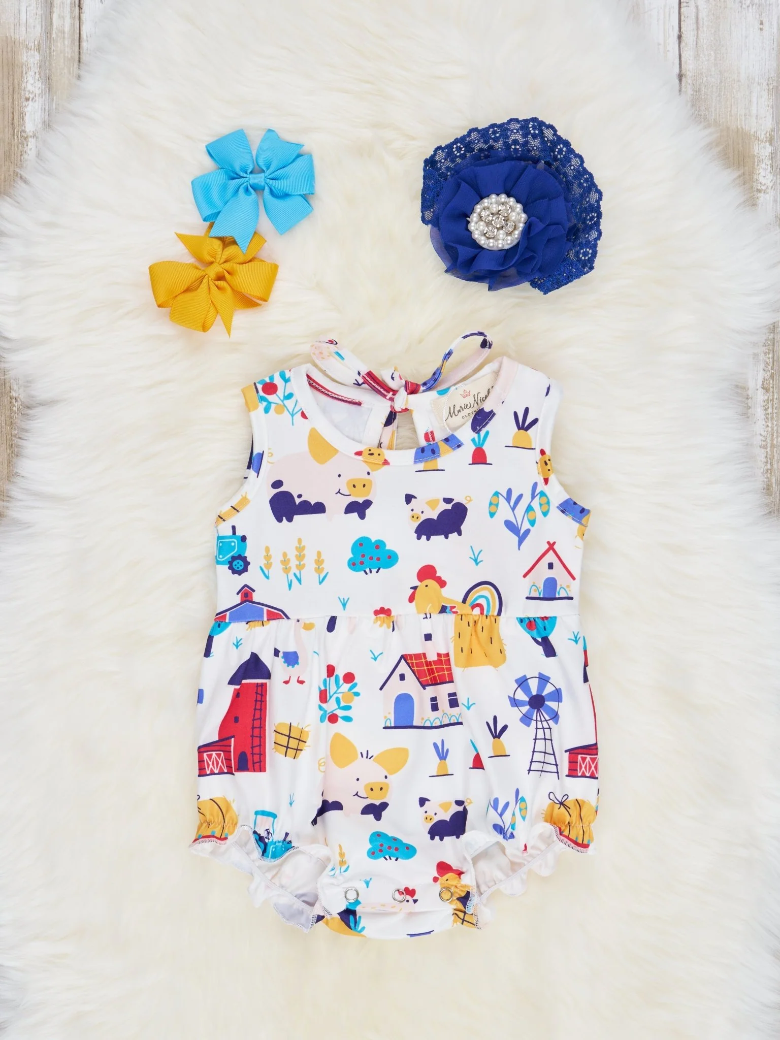 Barn Buddies Ruffle Bubble Romper - Image 3