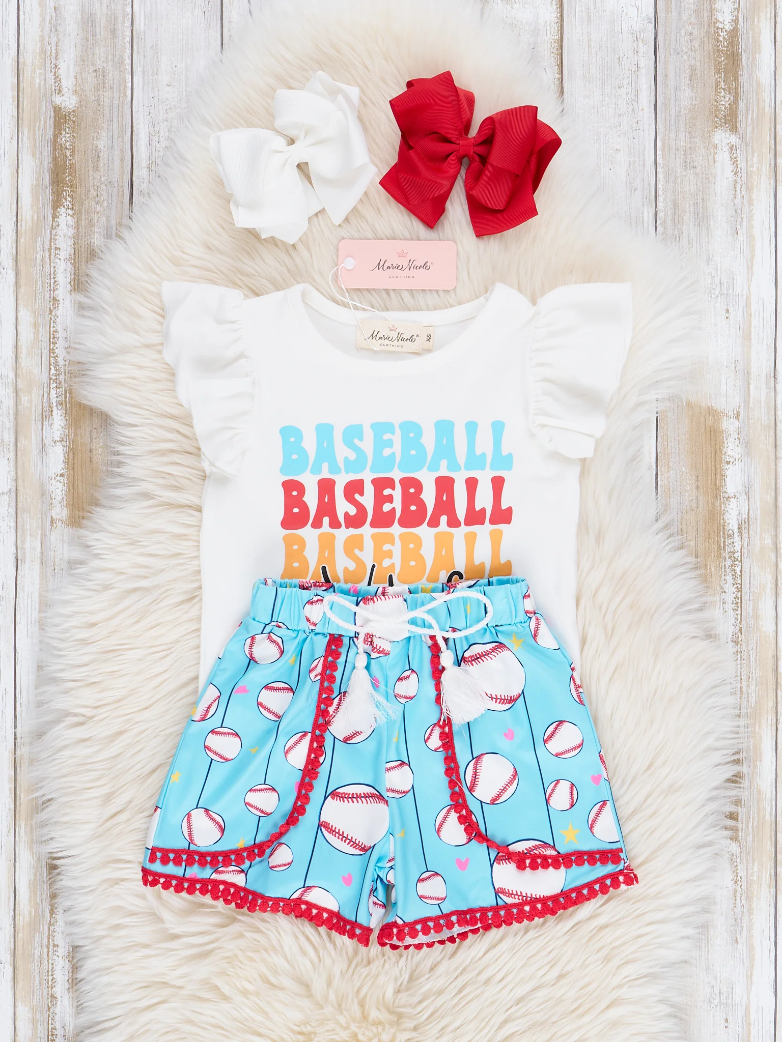 Baseball Vibes Ruffle Outfit - Image 3