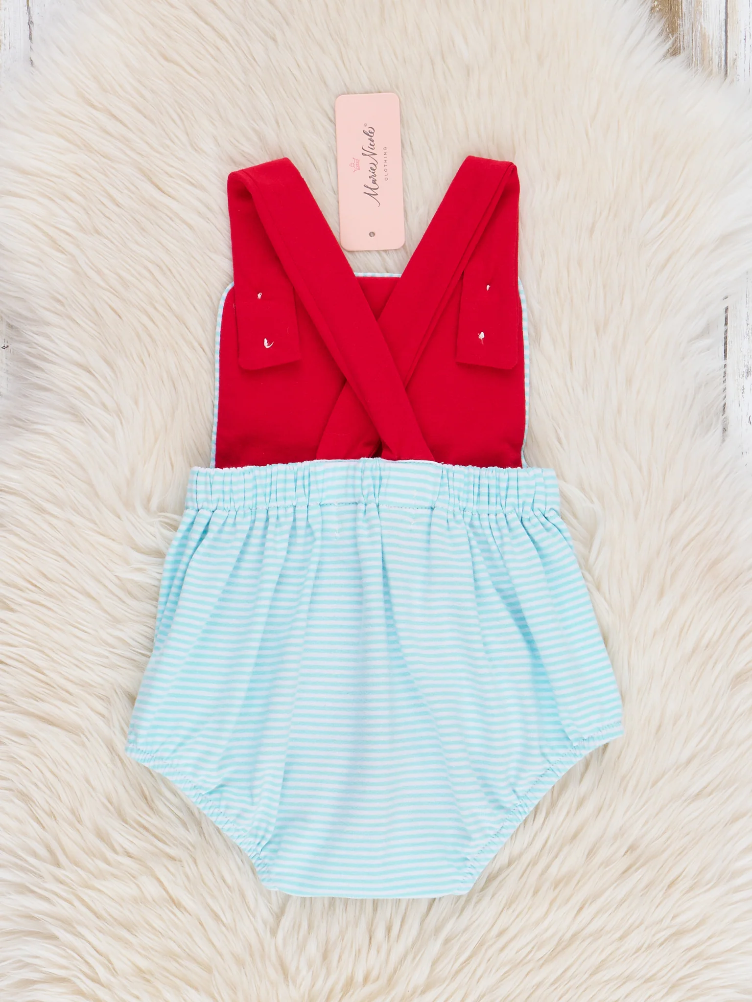 Batter Up Embroidered Bubble Romper - Image 2