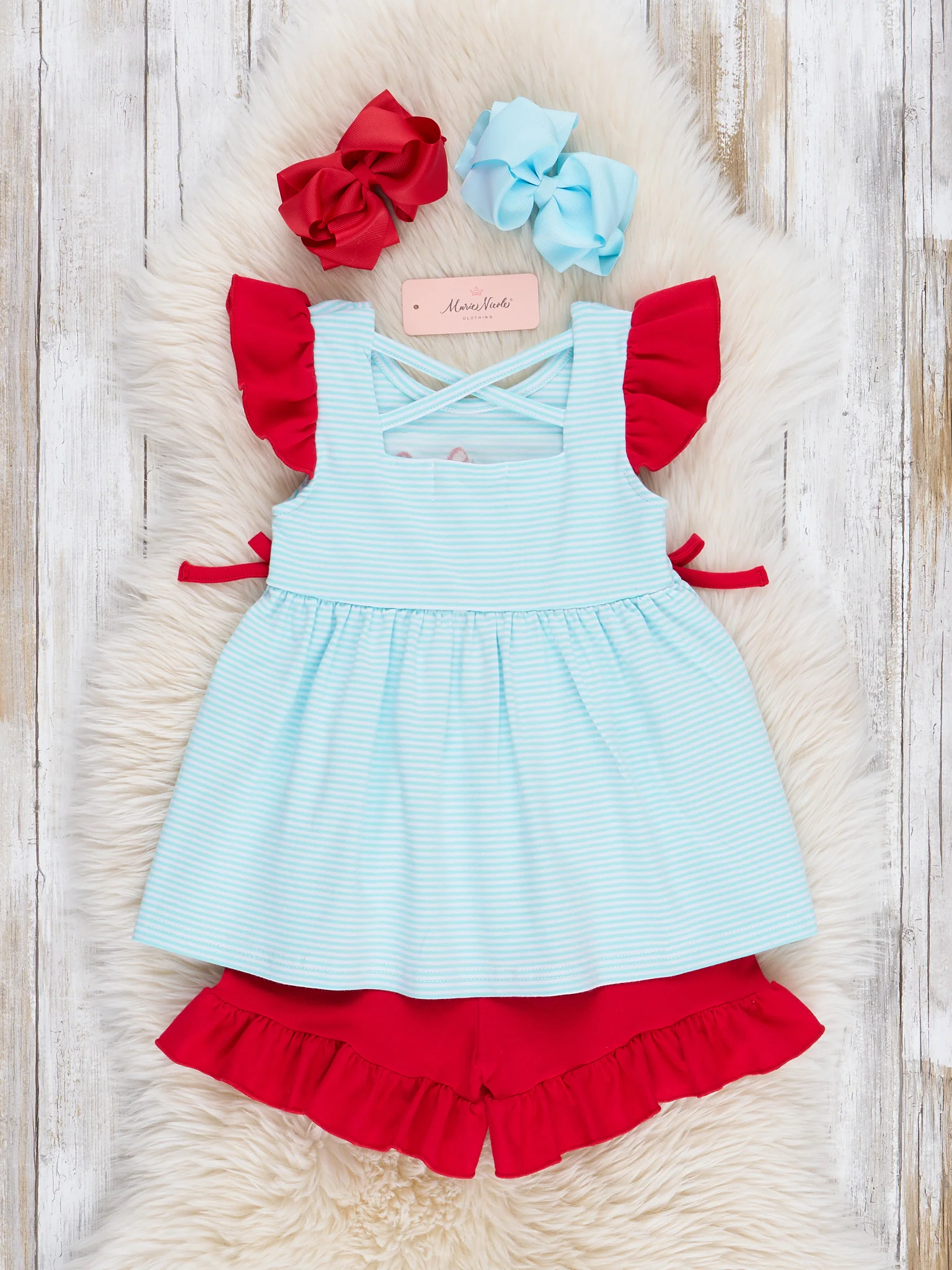 Batter Up Embroidered Ruffle Outfit - Image 4