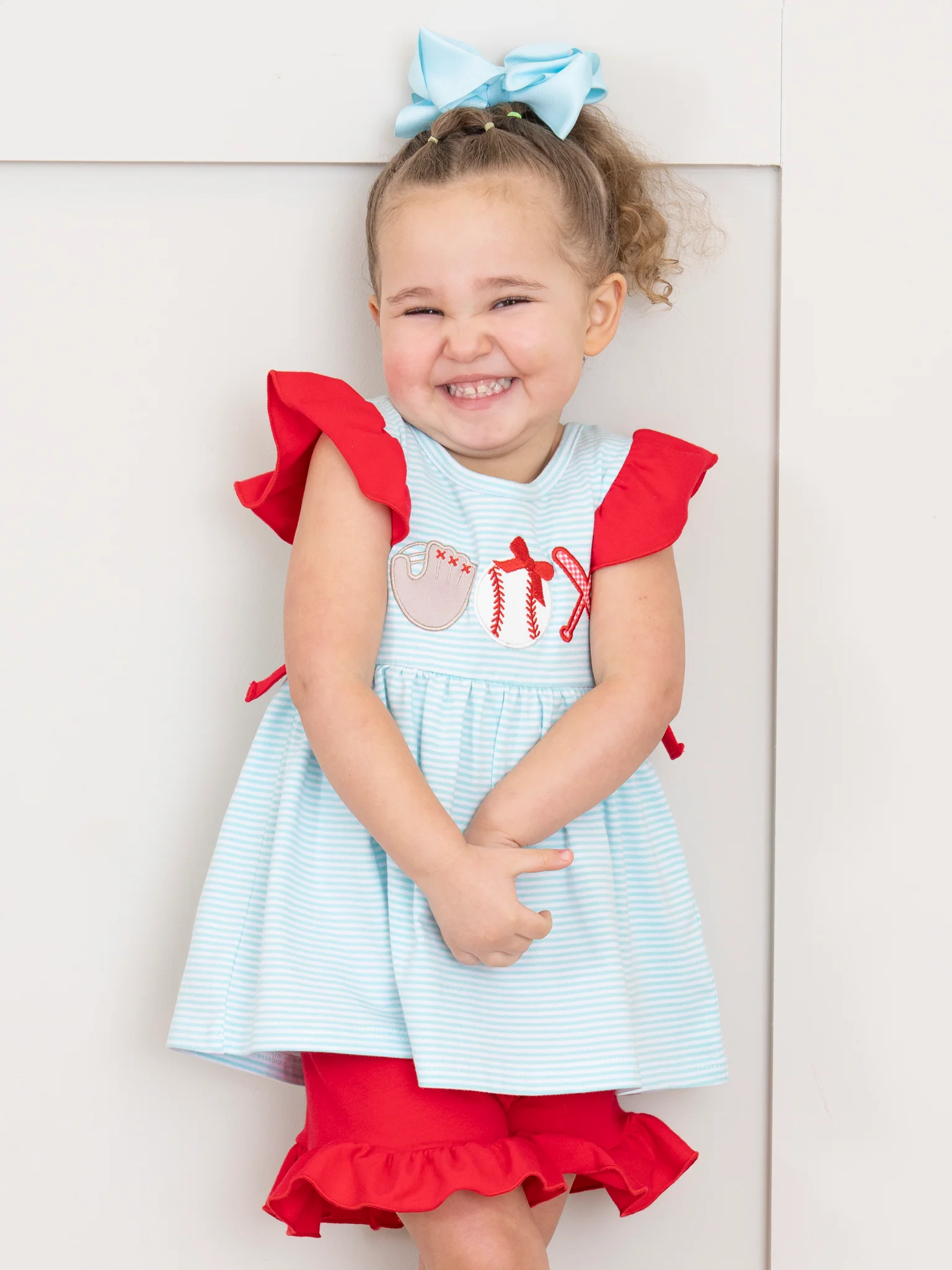 Batter Up Embroidered Ruffle Outfit - Image 6