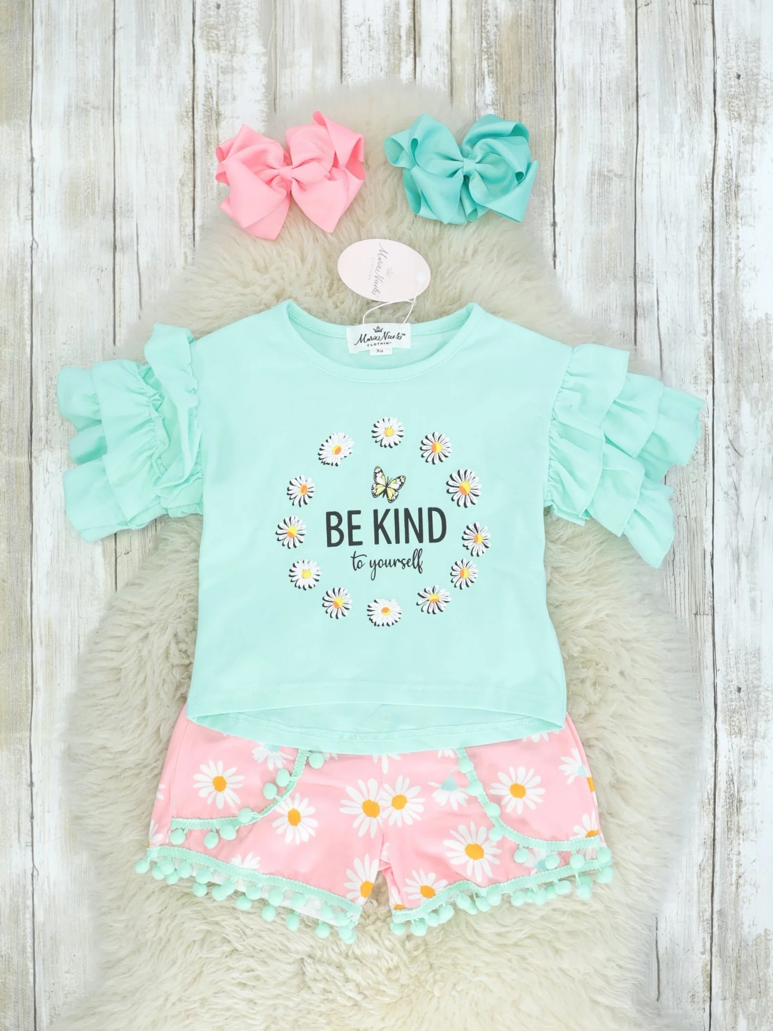 "Be Kind To Yourself" Ruffle Daisy Outfit
