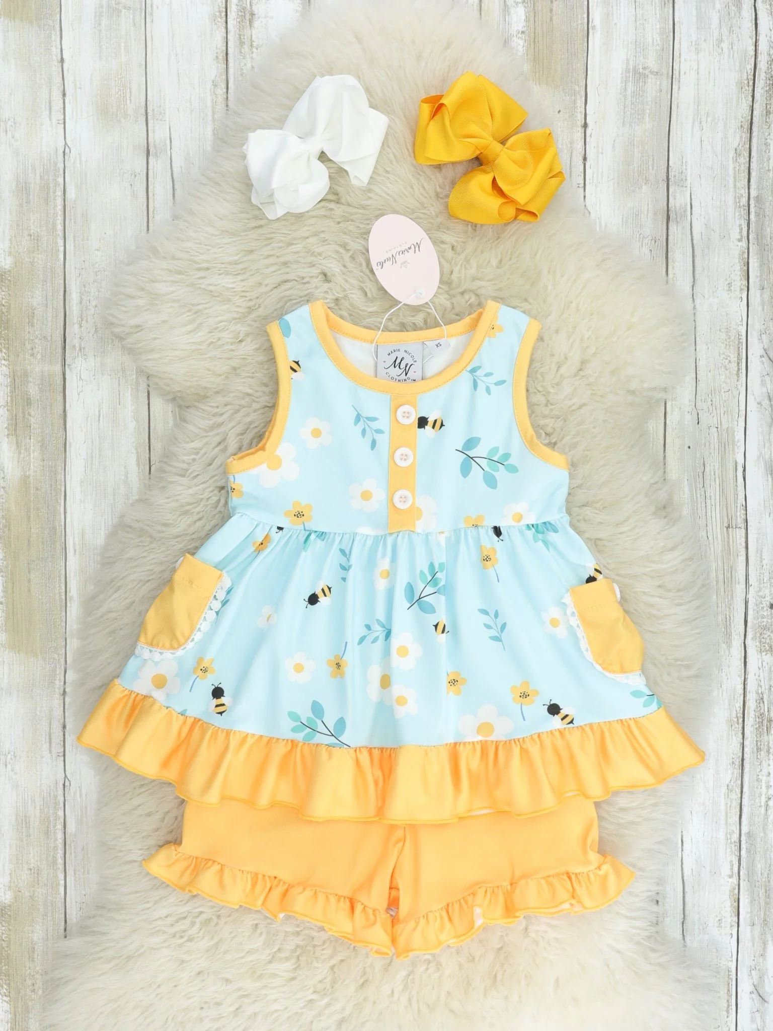 Beautiful Bees Ruffle Outfit