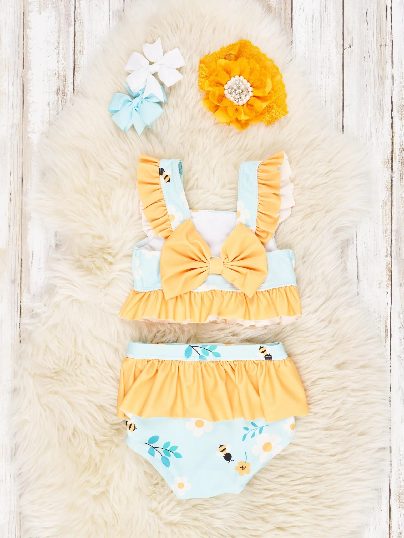 Beautiful Bees Ruffle Swimsuit - Image 2