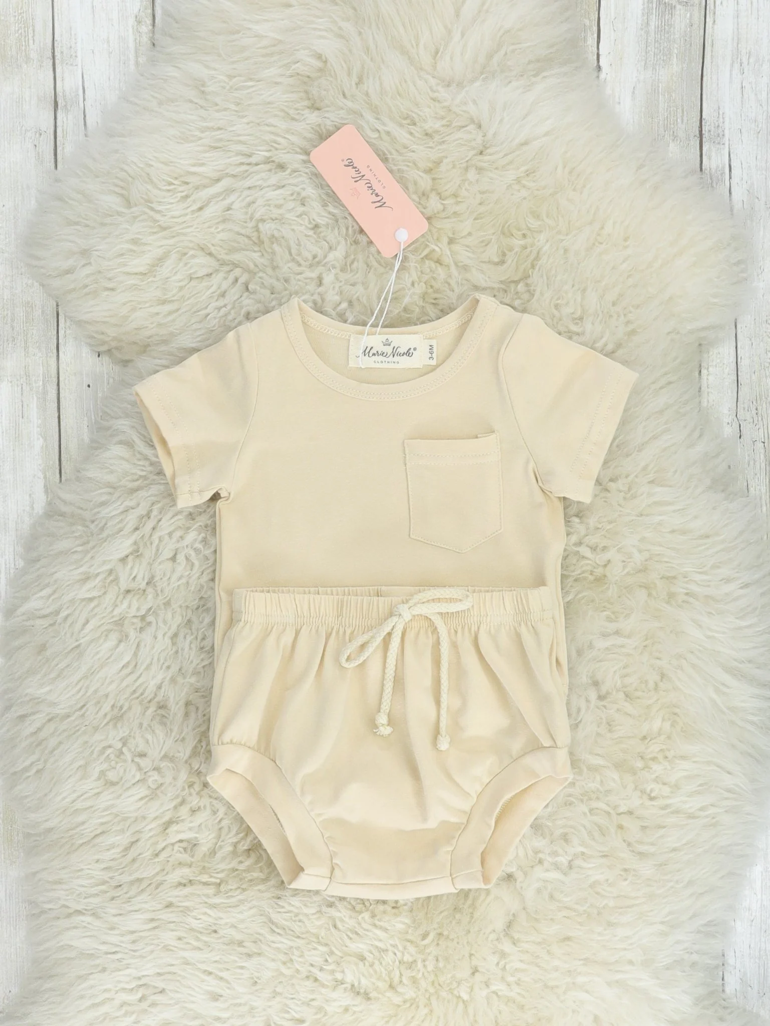 Beige Pocket Bloomers Outfit - Image 2