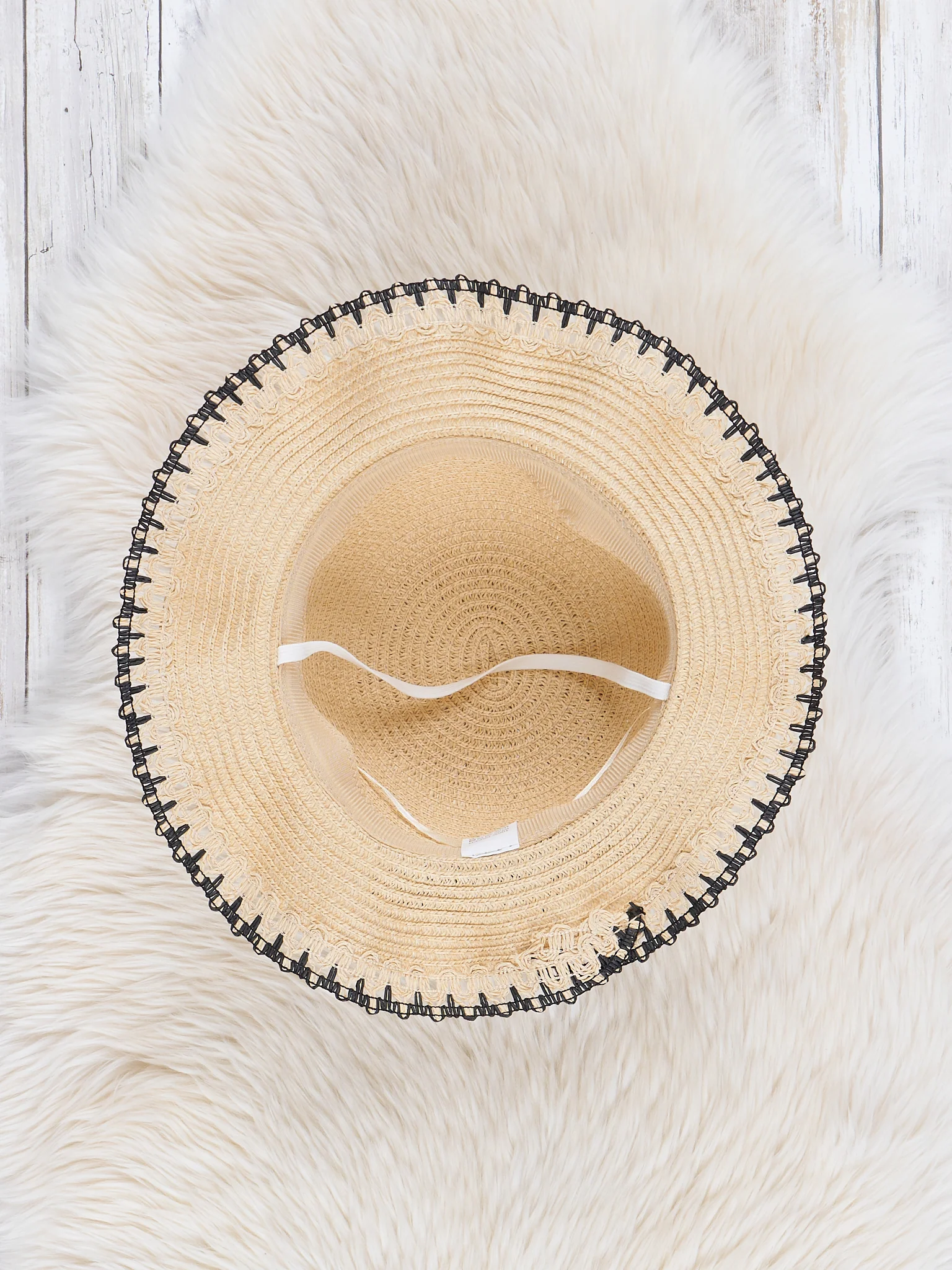 Beige Ruffle Sun Hat - Image 2