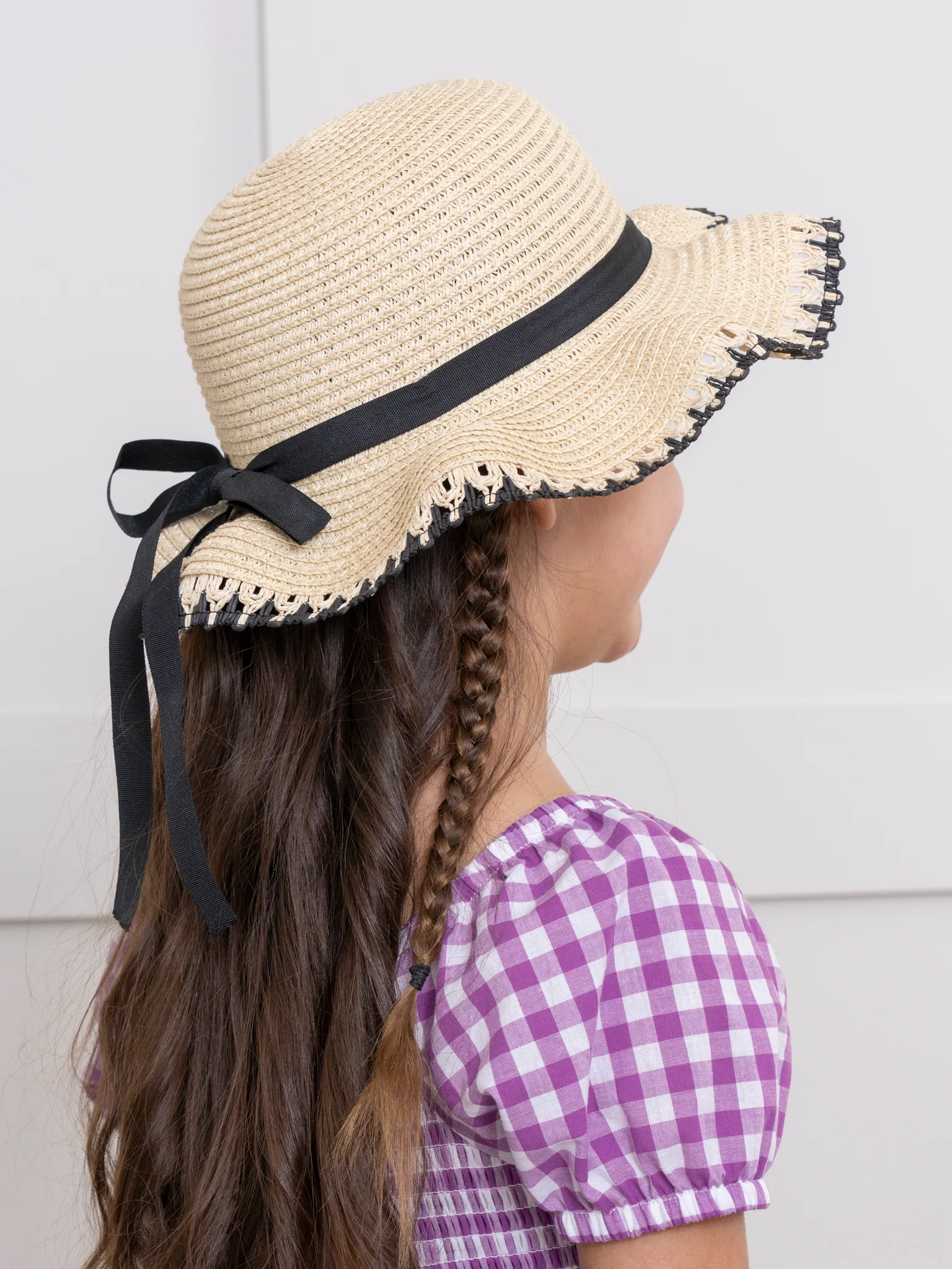 Beige Ruffle Sun Hat - Image 3