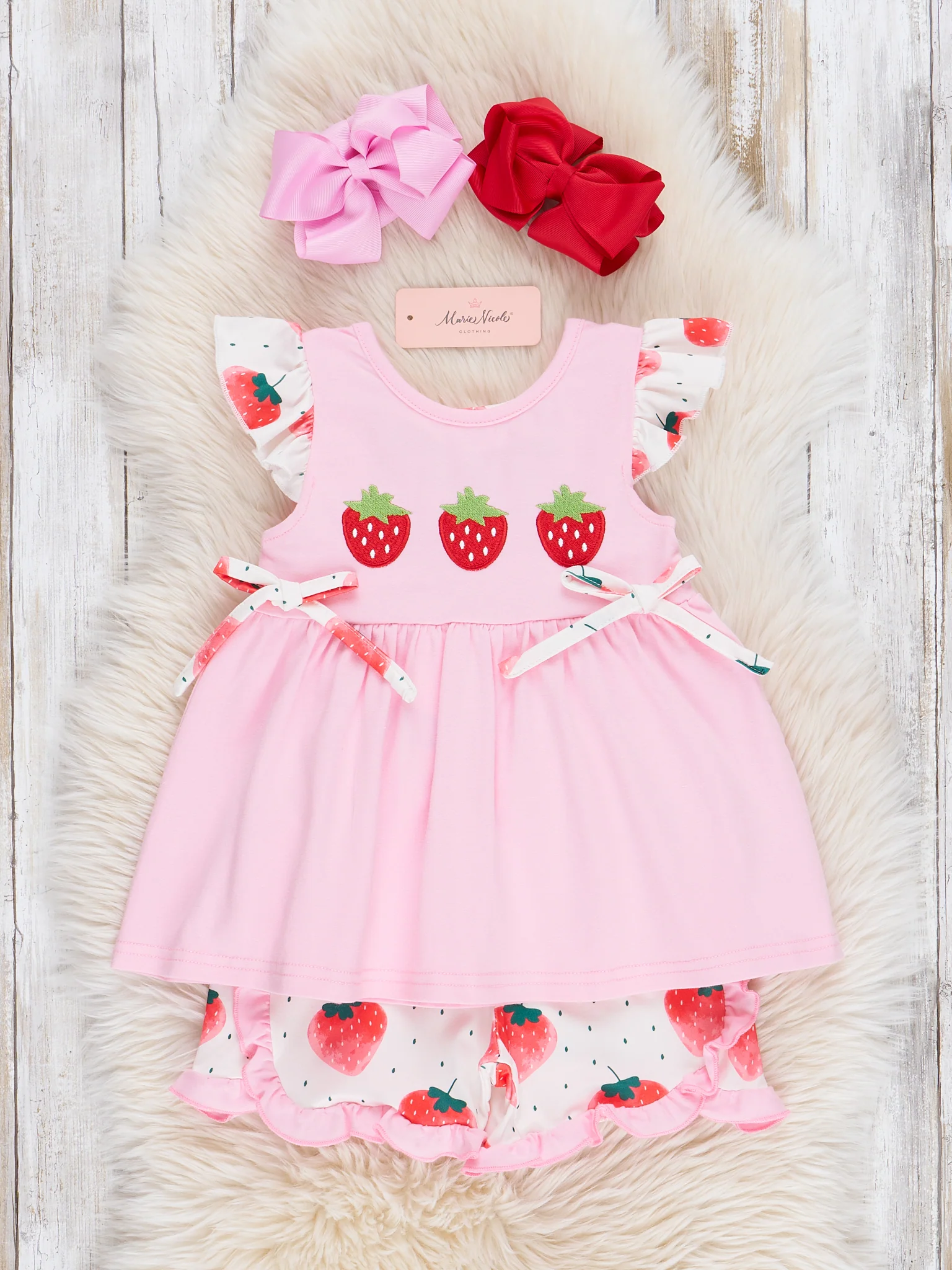 Berry Fresh and Fun Embroidered Outfit - Image 2