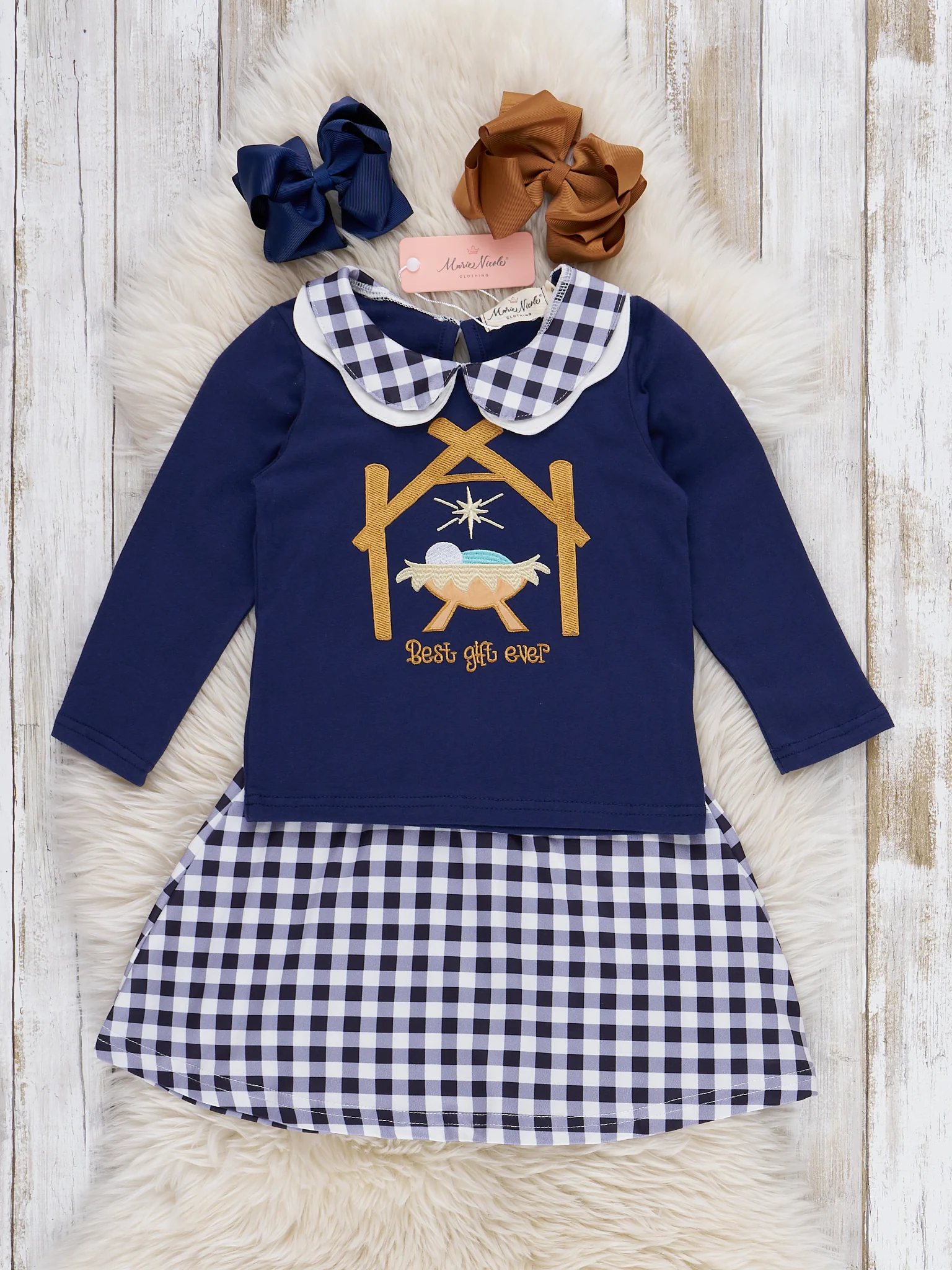 "Best Gift Ever" Nativity Skirt Outfit