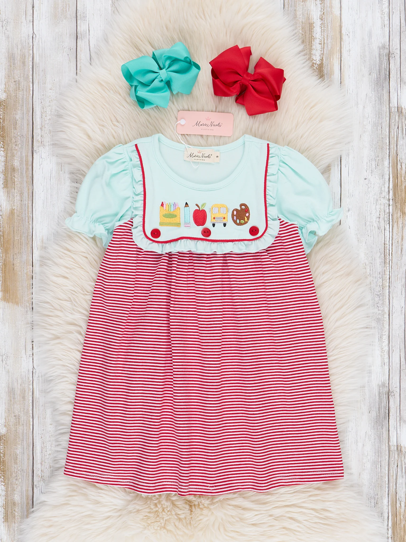 Best School Day Embroidered Ruffle Dress - Image 2