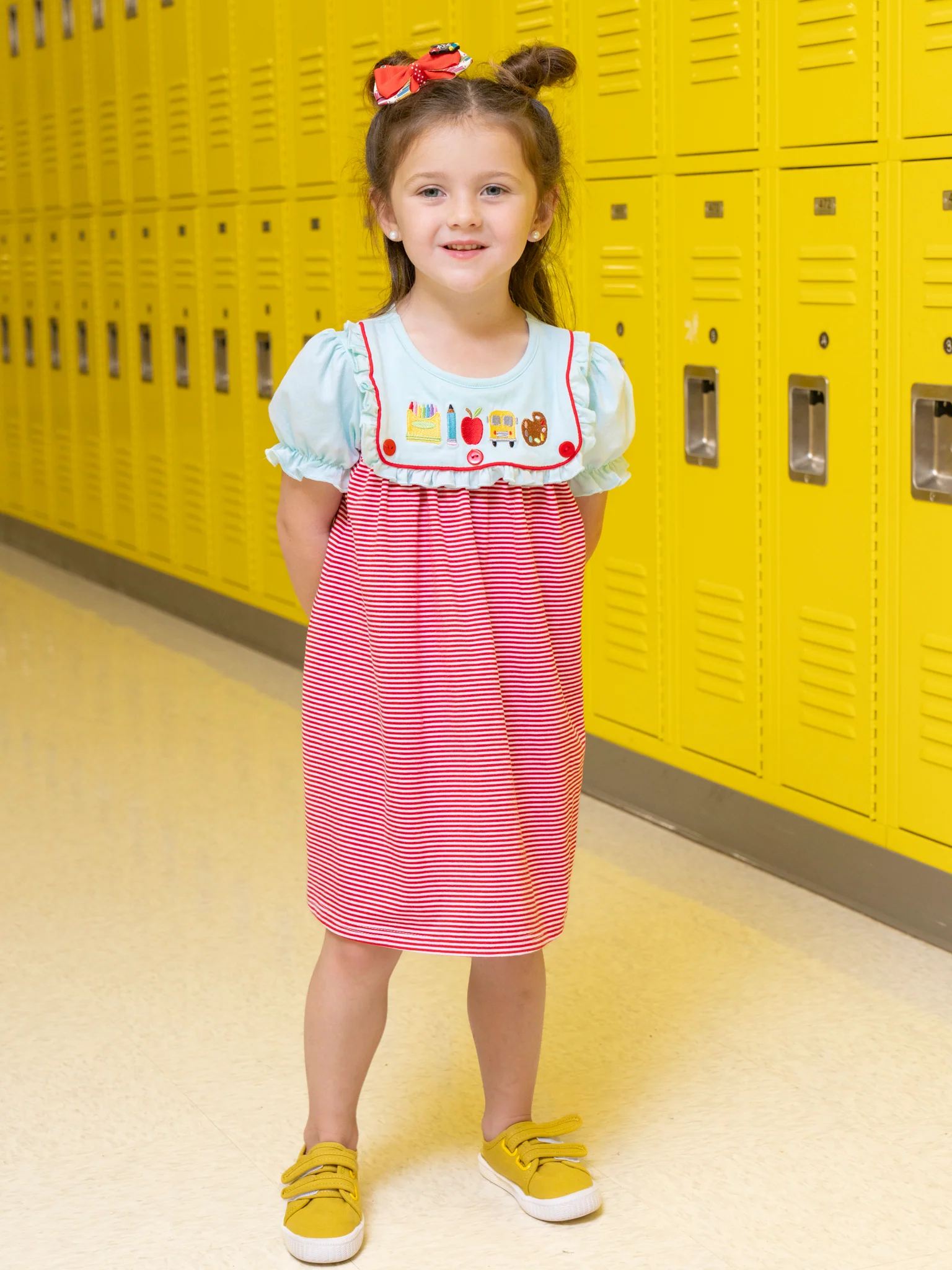 Best School Day Embroidered Ruffle Dress - Image 4