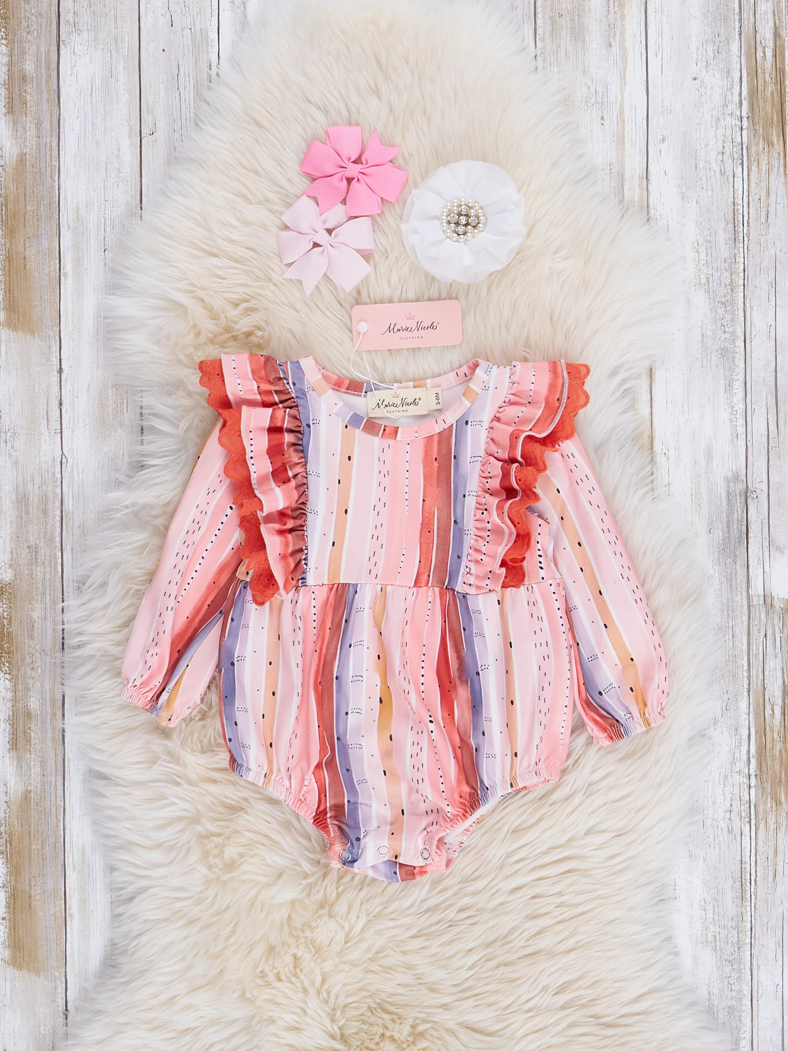 The Best Stripes Ruffle Bubble Romper