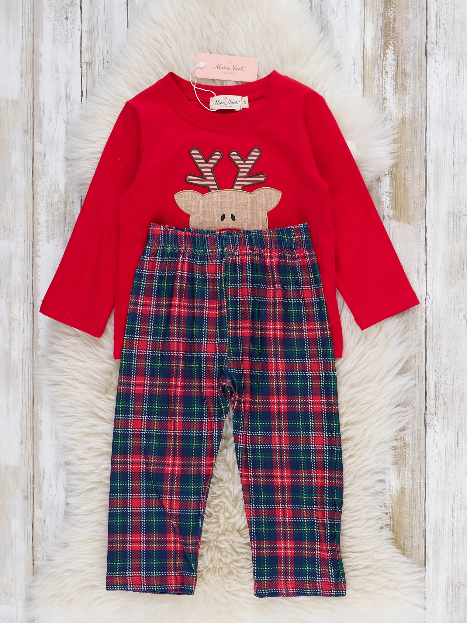 Big Red Nose Rudolph Embroidered Outfit - Image 2