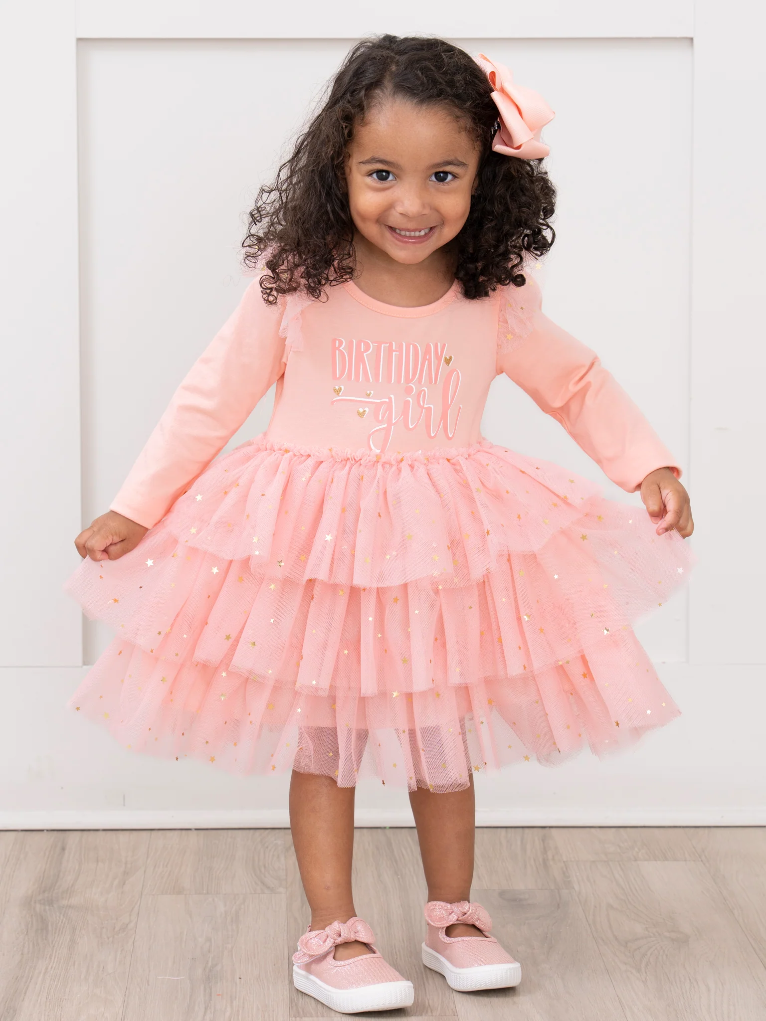"Birthday Girl" Pink Princess Tulle Dress - Image 4
